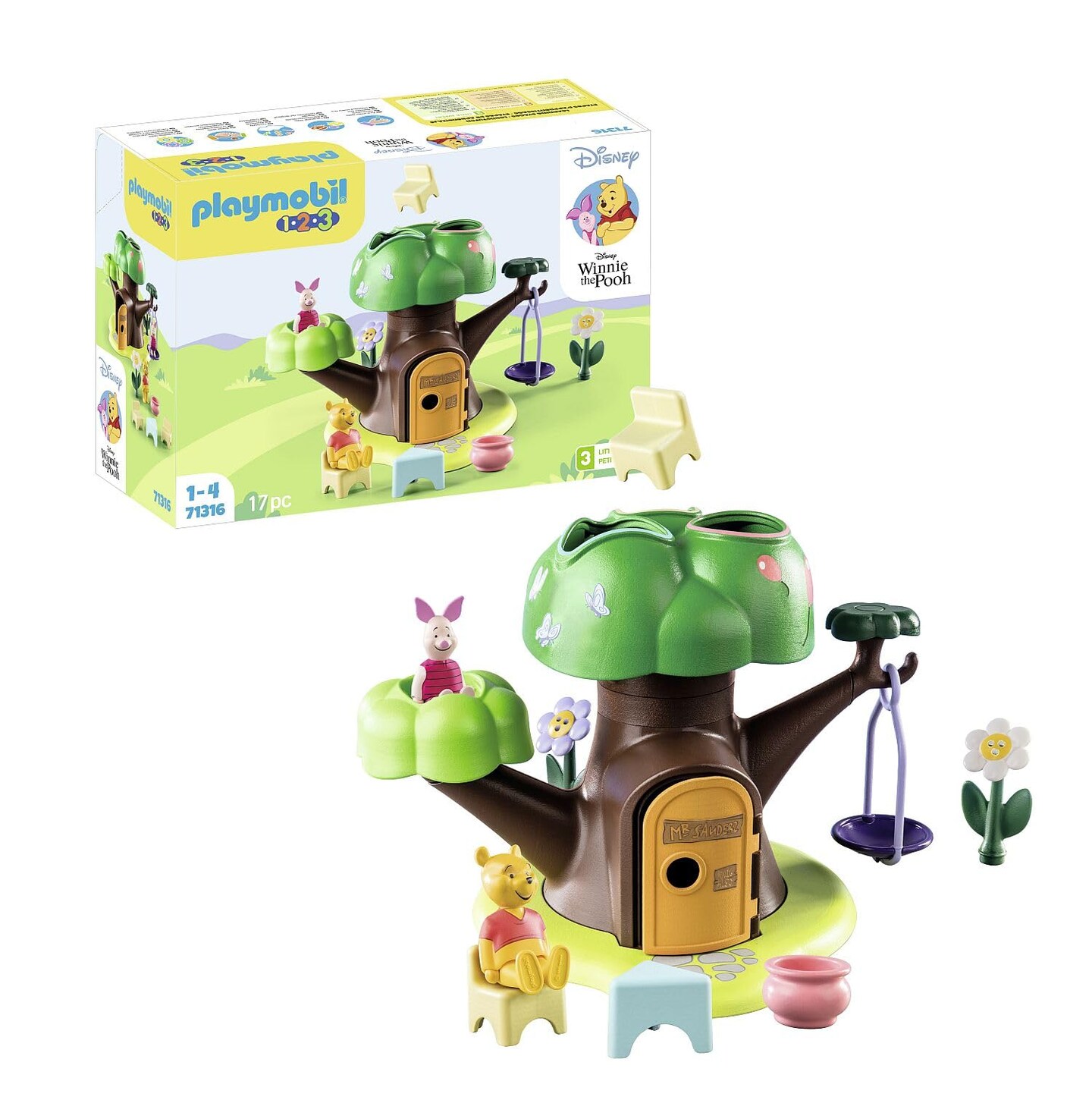 Playmobil 1.2.3 &#x26; Disney: Winnie&#x27;s &#x26; Piglet&#x27;s Tree House