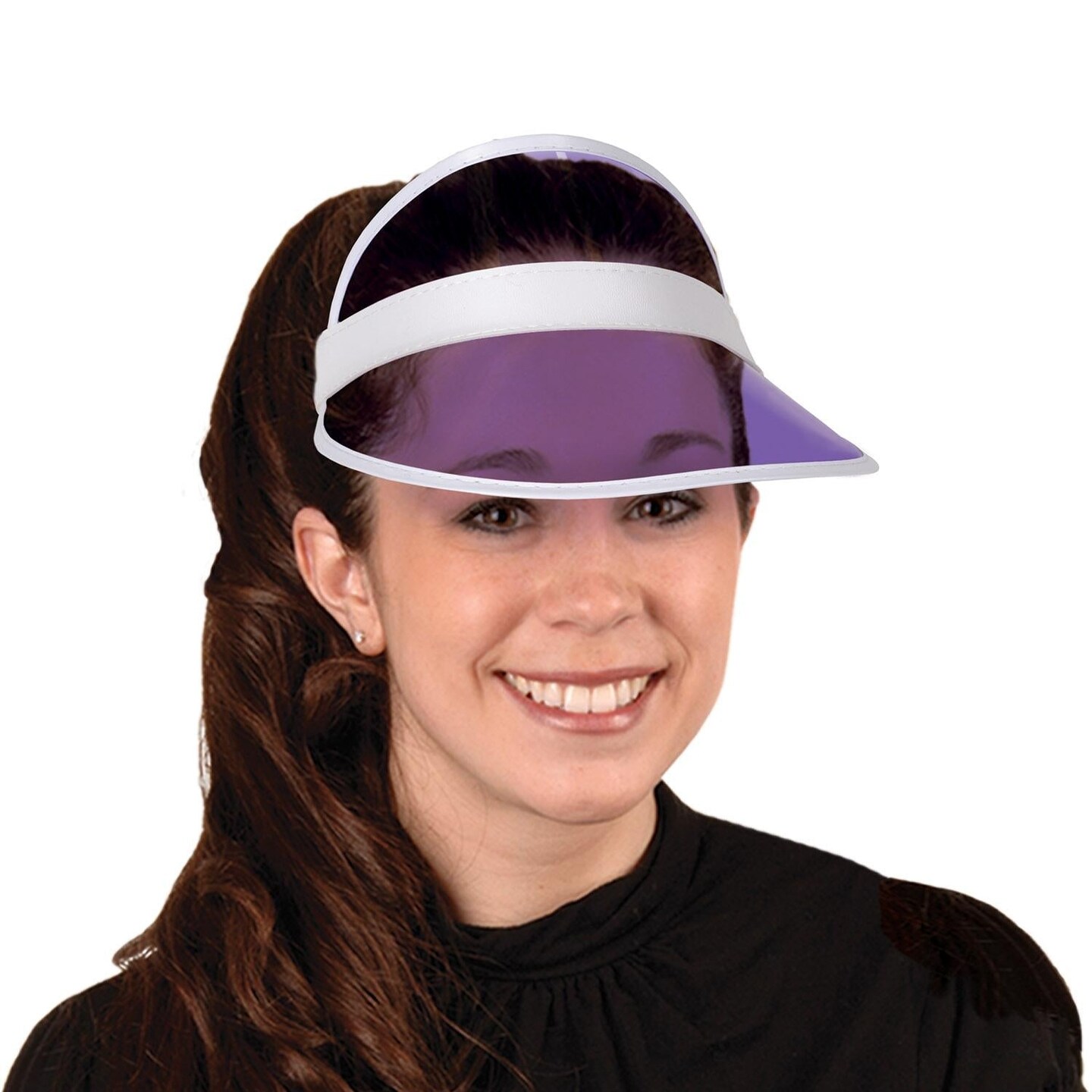 12 Pack Beistle Clear Purple Plastic Dealer&#x27;s Visor