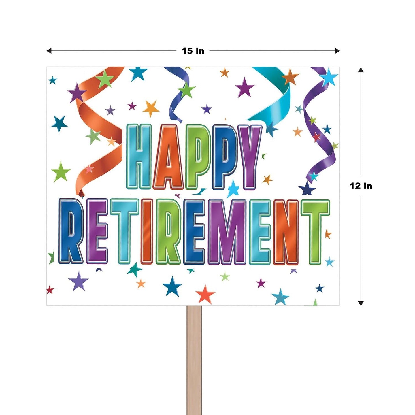 6 Pack Bulk Happy Retirement Party Yard Sign