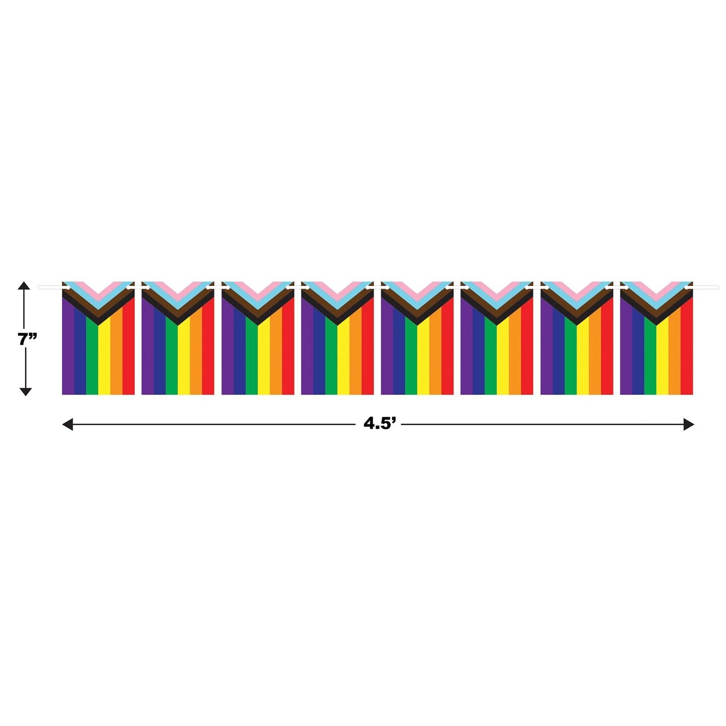 12 Pack Beistle Pride Flag Pennant Party Streamer