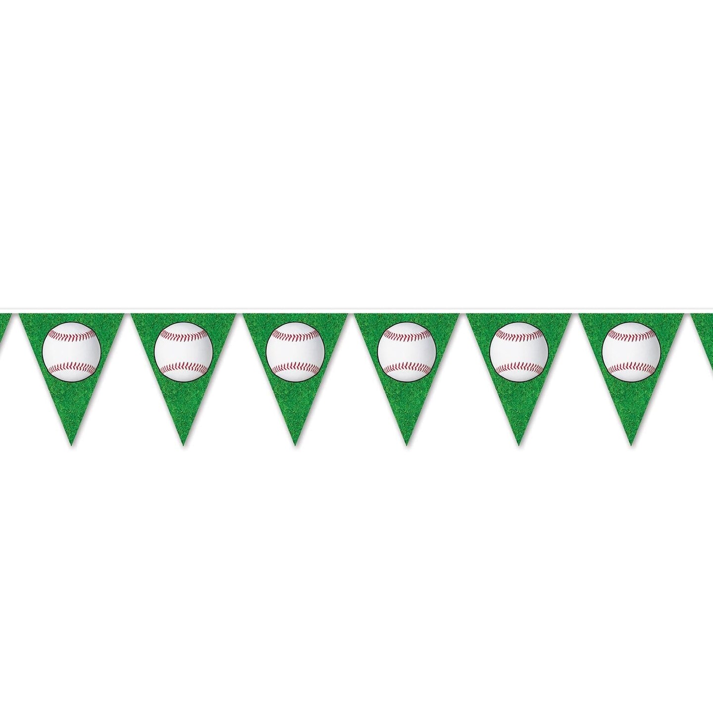 12 Pack Beistle Baseball Party Pennant Banner