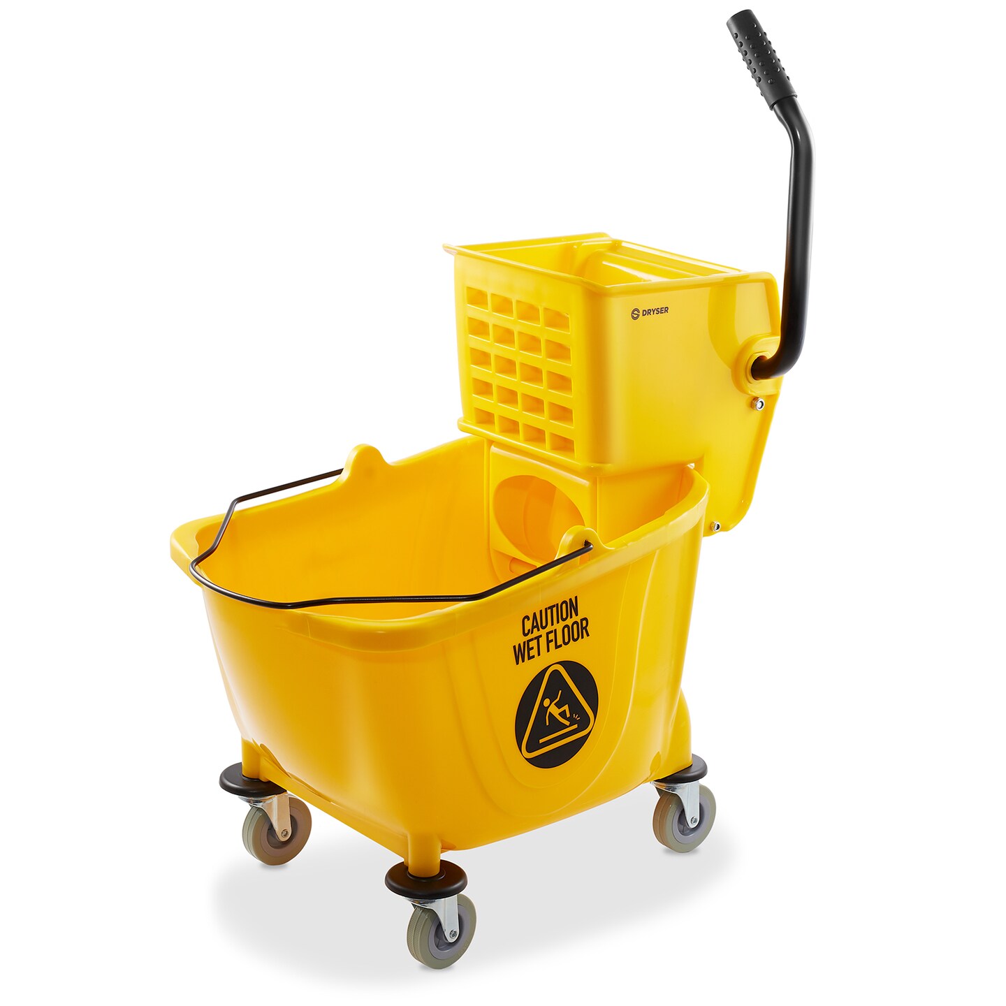 Dryser Commercial Side Press Wringer Combo Mop Bucket, 33 Quart