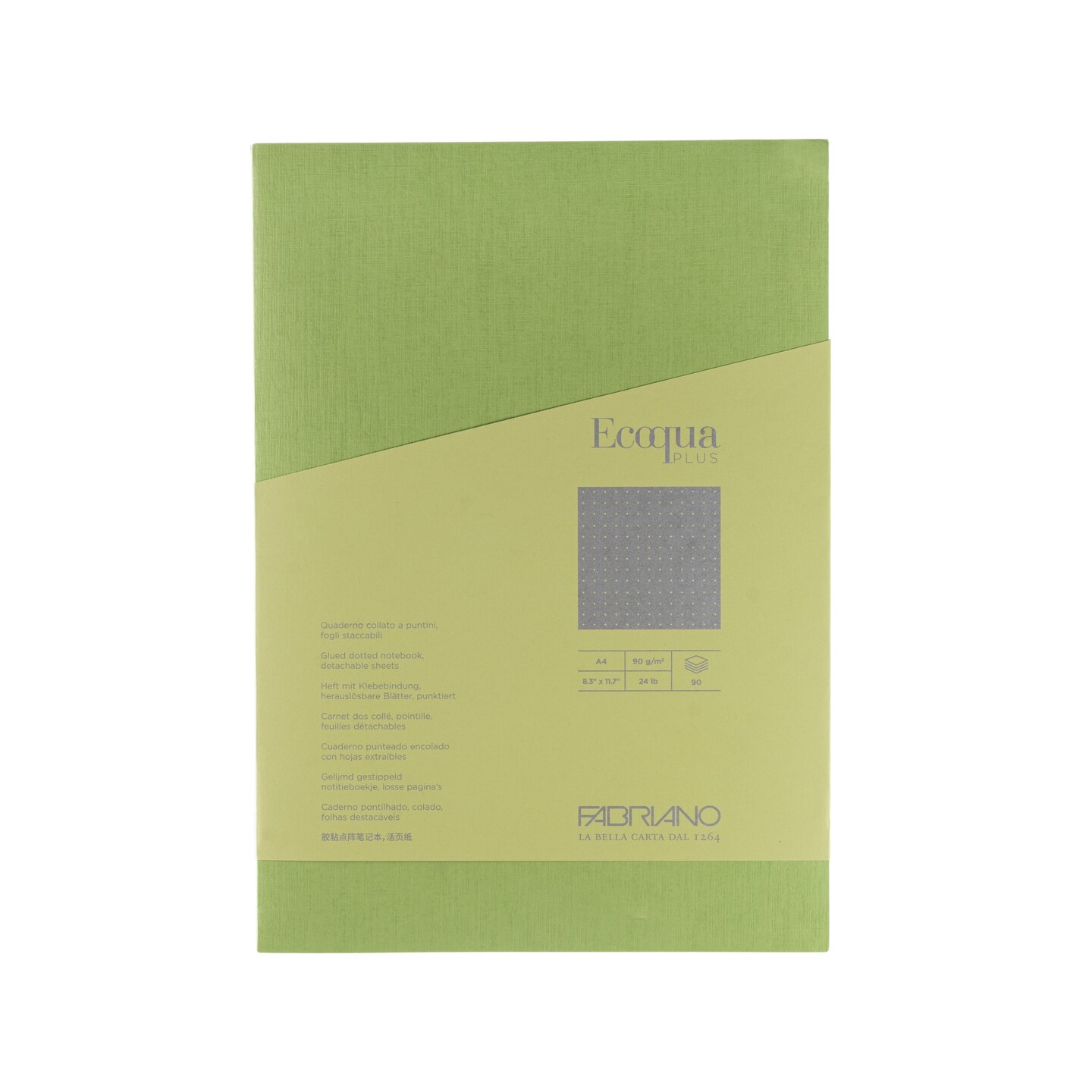 Fabriano Ecoqua Plus Glue-Bound Notebook, 8.3" x 11.7", A4