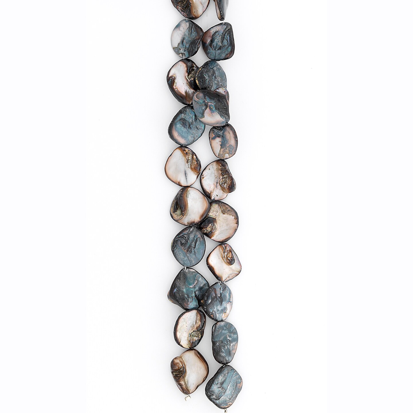 Sea Shell Chunky Beads 12mm-18mm on 16" Strand (20-22 bds) Slat