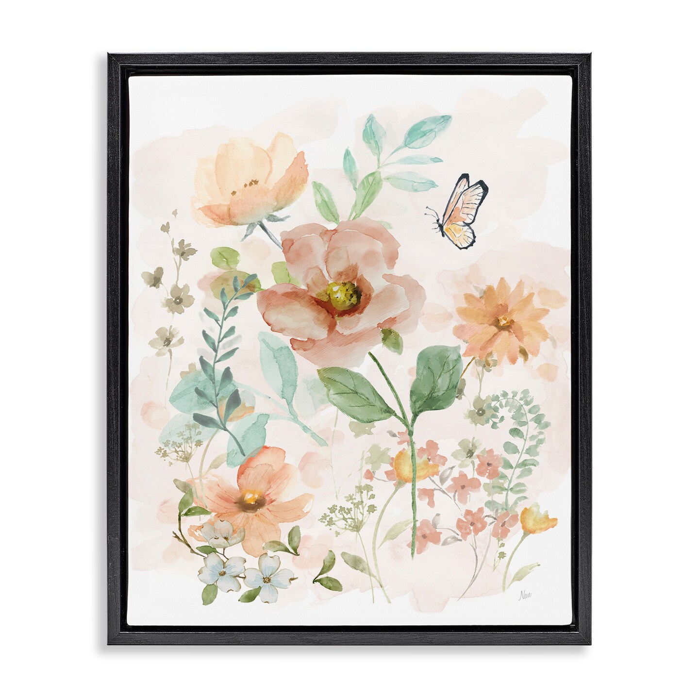 Stupell Industries Blush Cottage Blossoms Floating Frame By Nan