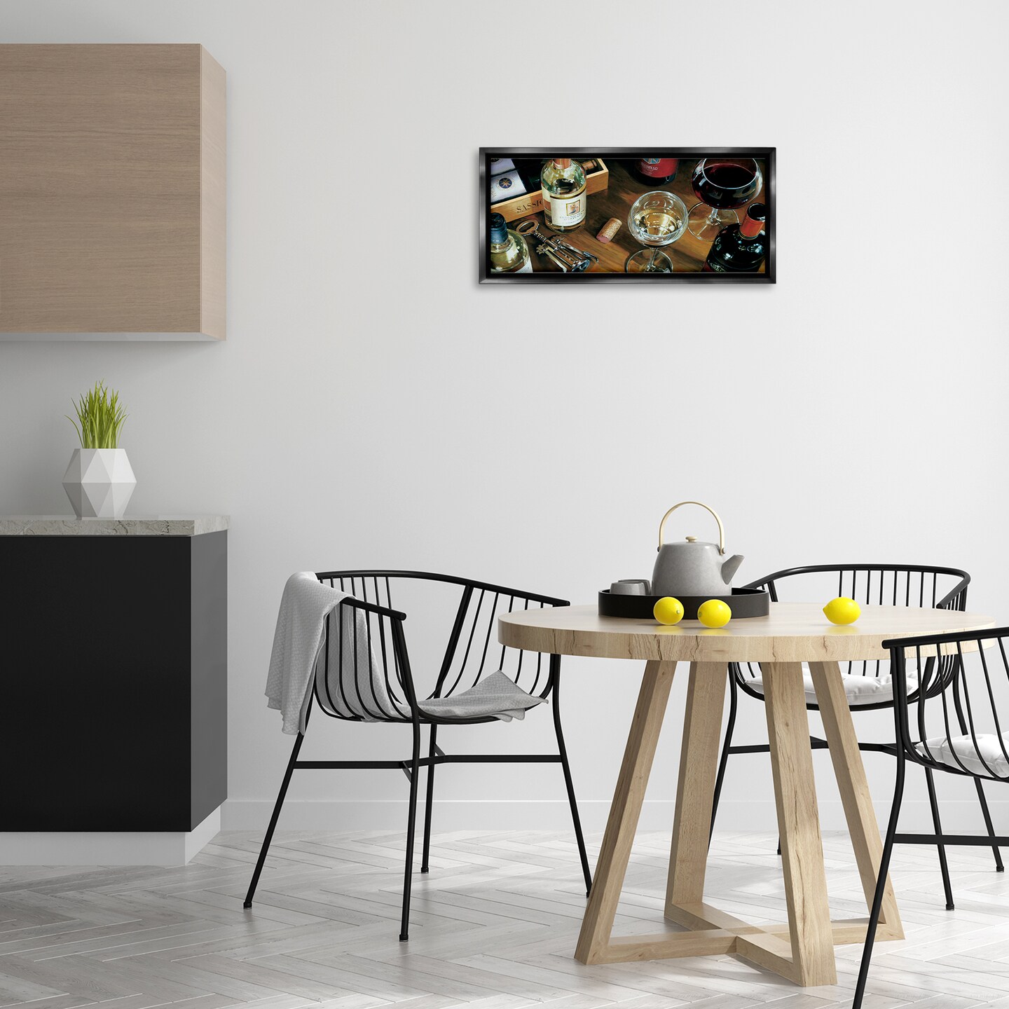 Stupell Industries Corks & Wine Bottles View Floating Frame By Stefano Ferreri