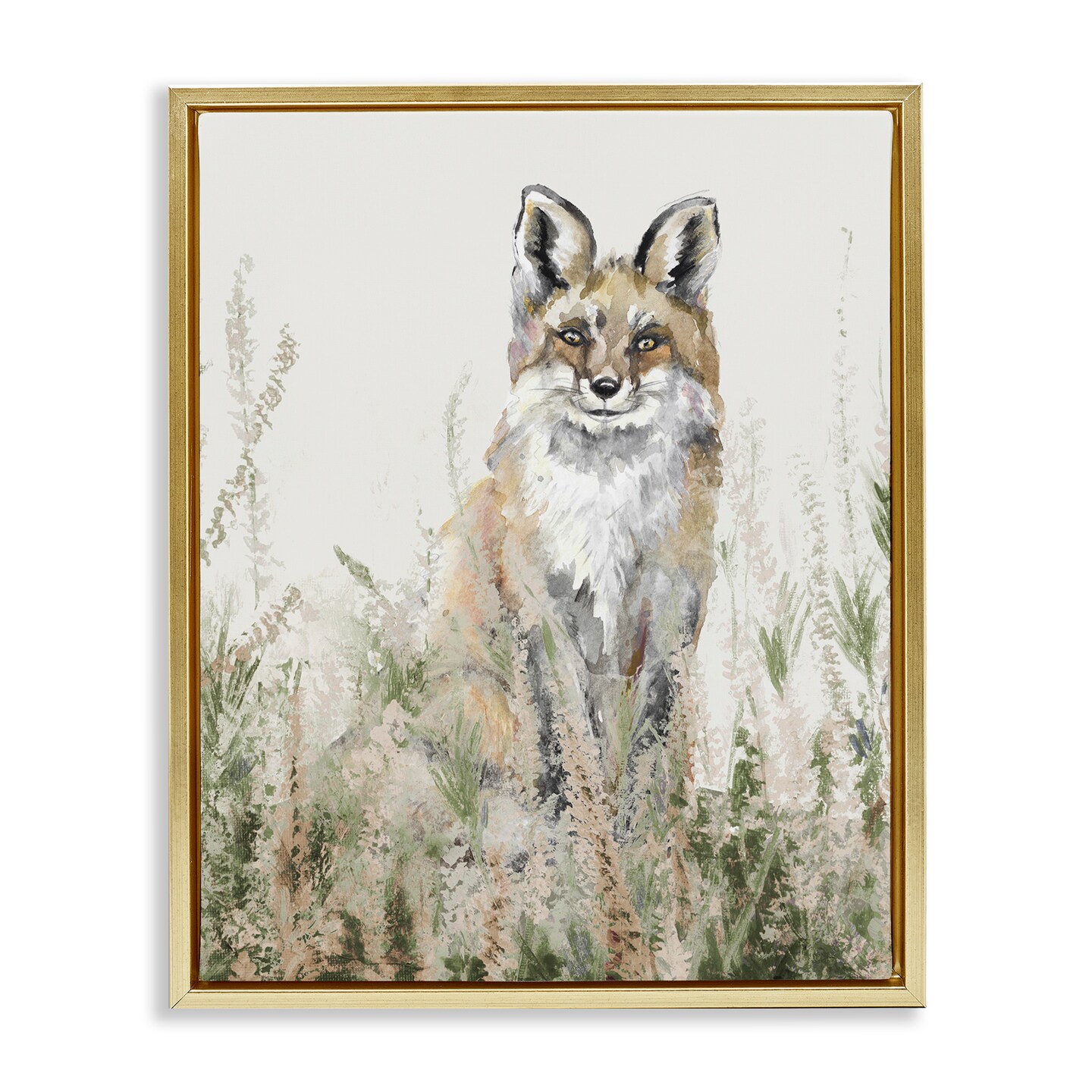 Stupell Industries Fox In Meadow Landscape Floating Frame By PATRICIA PINTO