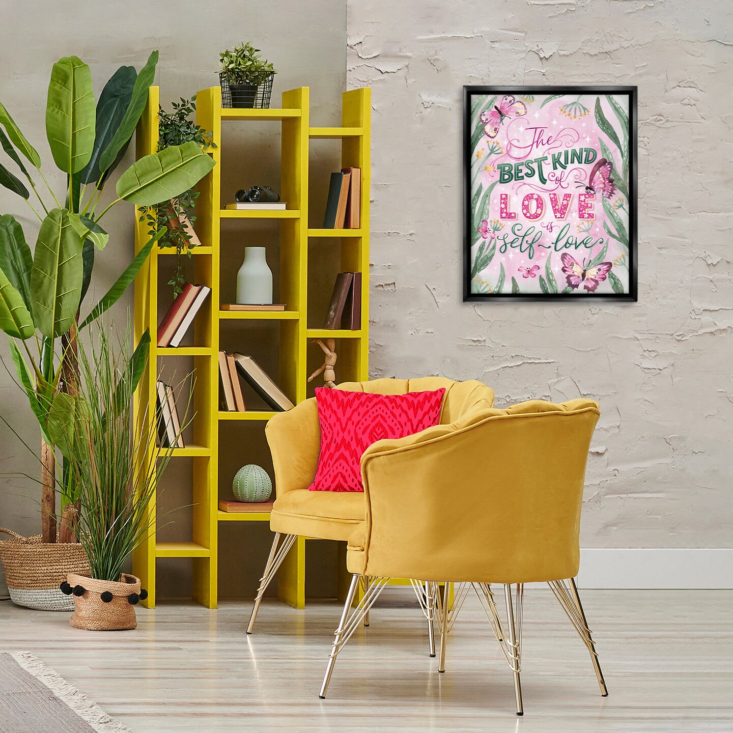 Stupell Industries Inspirational Self Love is Best Floating Frame By Vanessa Stoilova
