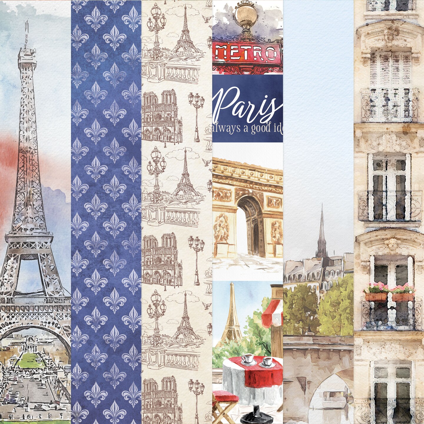 Paris Watercolor Paper Assortment