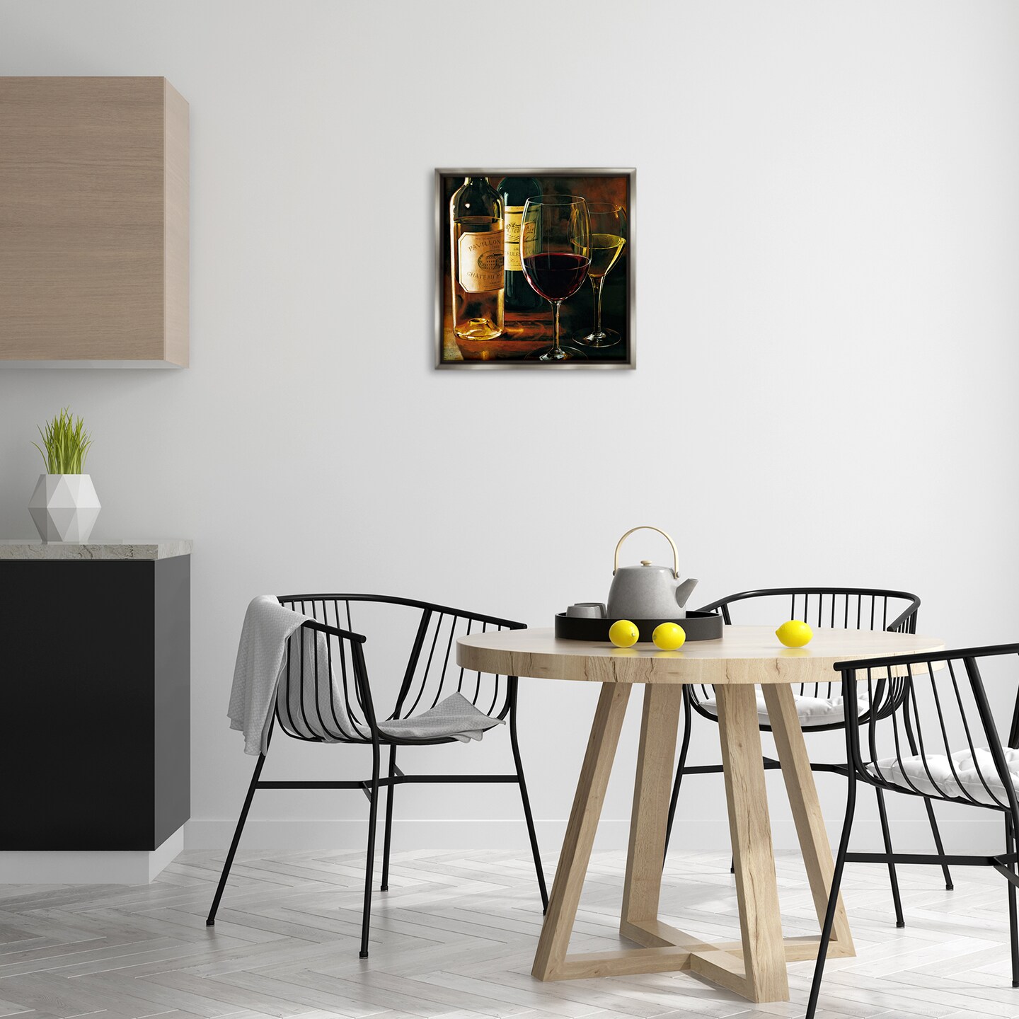 Stupell Industries Dimly Lit Wine Still Life Floating Frame By Stefano Ferreri