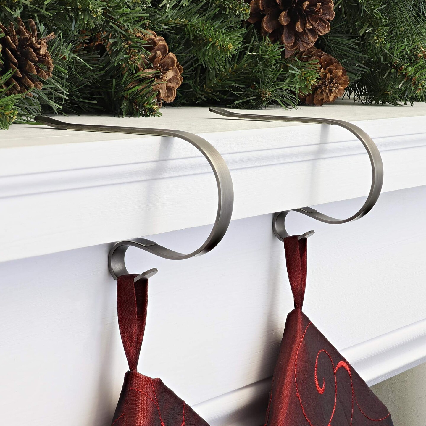 Haute Decor The Original MantleClip� Stocking Holder - 2 Pack
