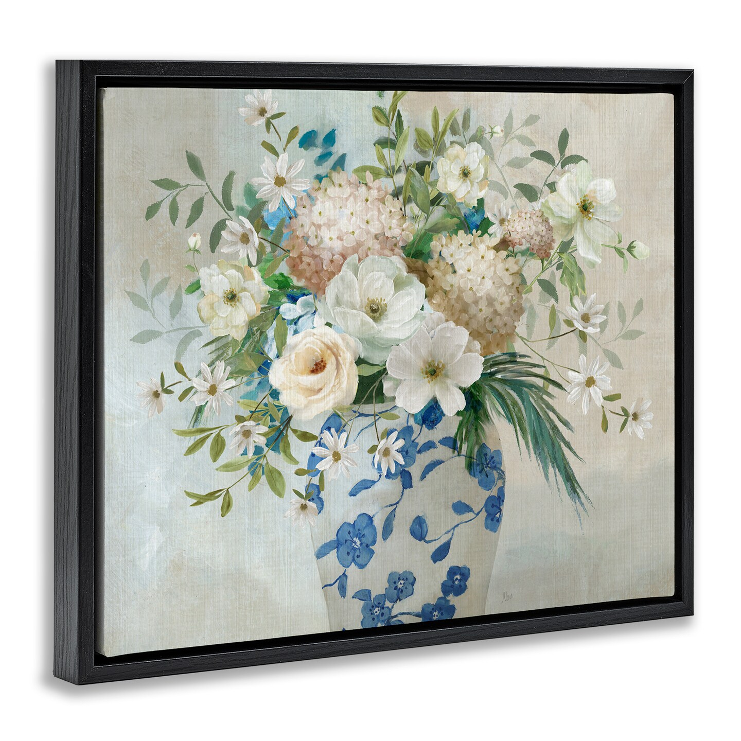 Stupell Industries Classic Ornate Flower Vase Floating Frame By