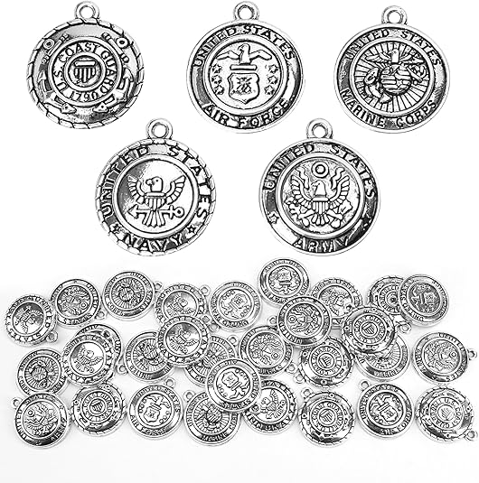 30Pcs Handmade Charms Mixed Alloy Metal United States for Jewelry DIY Making