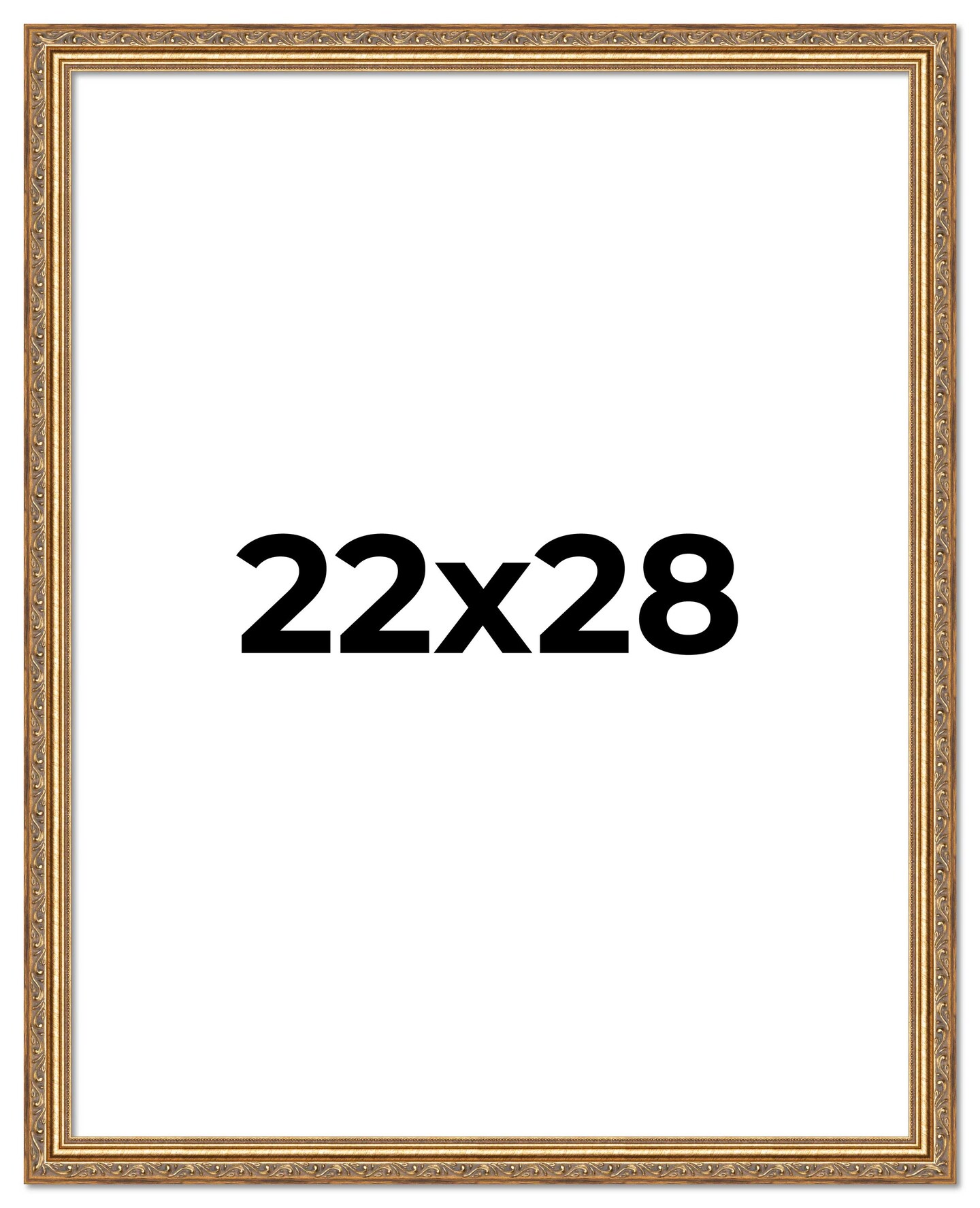 22x28 Museum-Quality Picture Frame with UV-Resistant Acrylic & Acid-Free Backing, Available in 4 Finishes - Gold, Silver, Bronze, and Black
