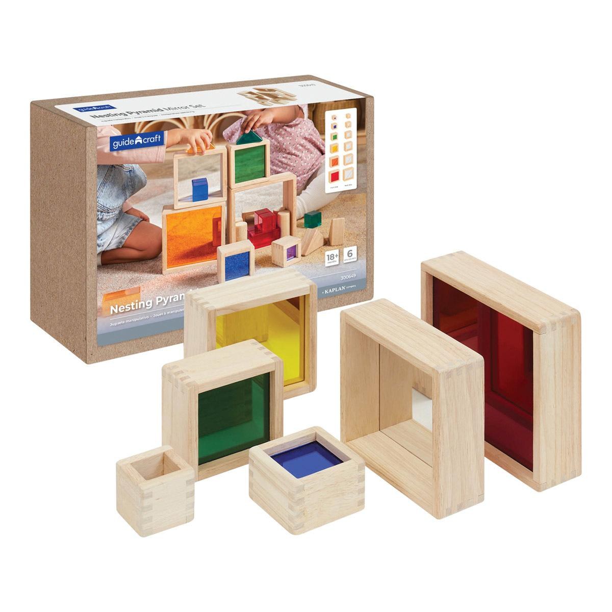Kaplan Early Learning Company Nesting Pyramid Mirror Set - 6 Pieces