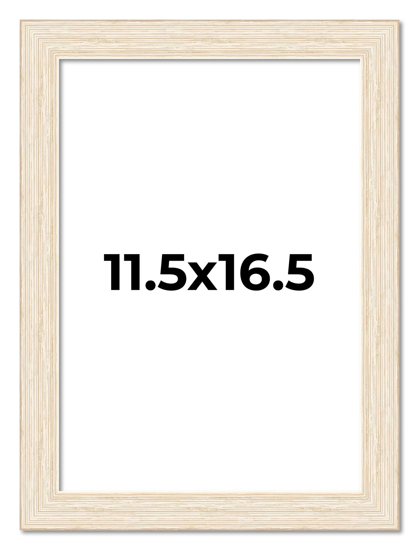 11.5x16.5 Wide Barnwood Picture Frame with UV-Resistant Acrylic & Acid Free Backing, Available in 6 Paint Finishes - Grey, Brown, White, and Black