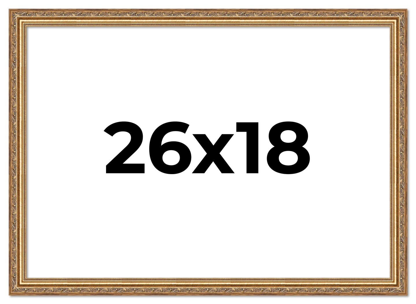 26x18 Solid Wood Antique Picture Frame with UV-Resistant Acrylic & Acid ...