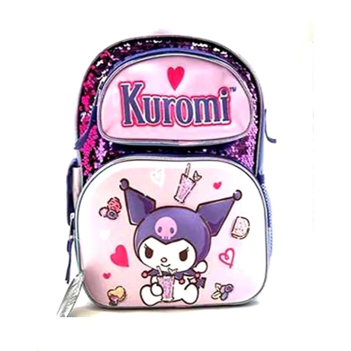 Sanrio Kuromi 16 Inch Backpack Heavy Duty Anime School Bag Kids Accessories