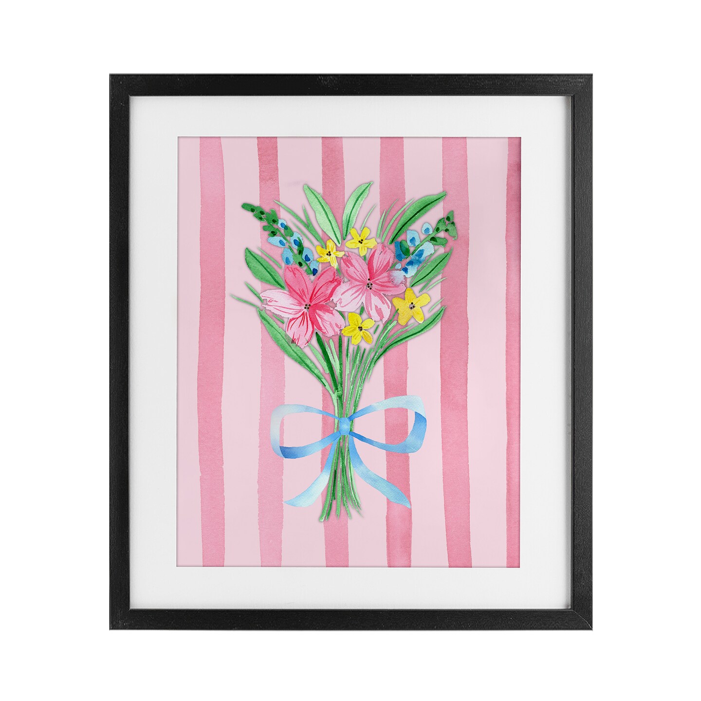 Stupell Industries Spring Bouquet Pink & Blue Framed Print Under Glass, design by Nina Jacobs