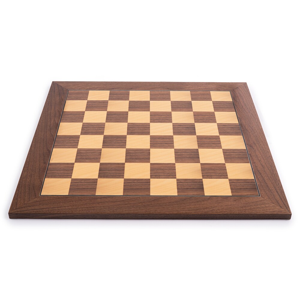 WE Games Deluxe Walnut Wood Chessboard with Storage Box – Handmade in Spain, 20 in.