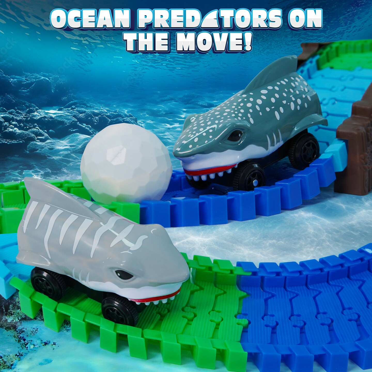USA Toyz Shark Car Seas Tracks Playset