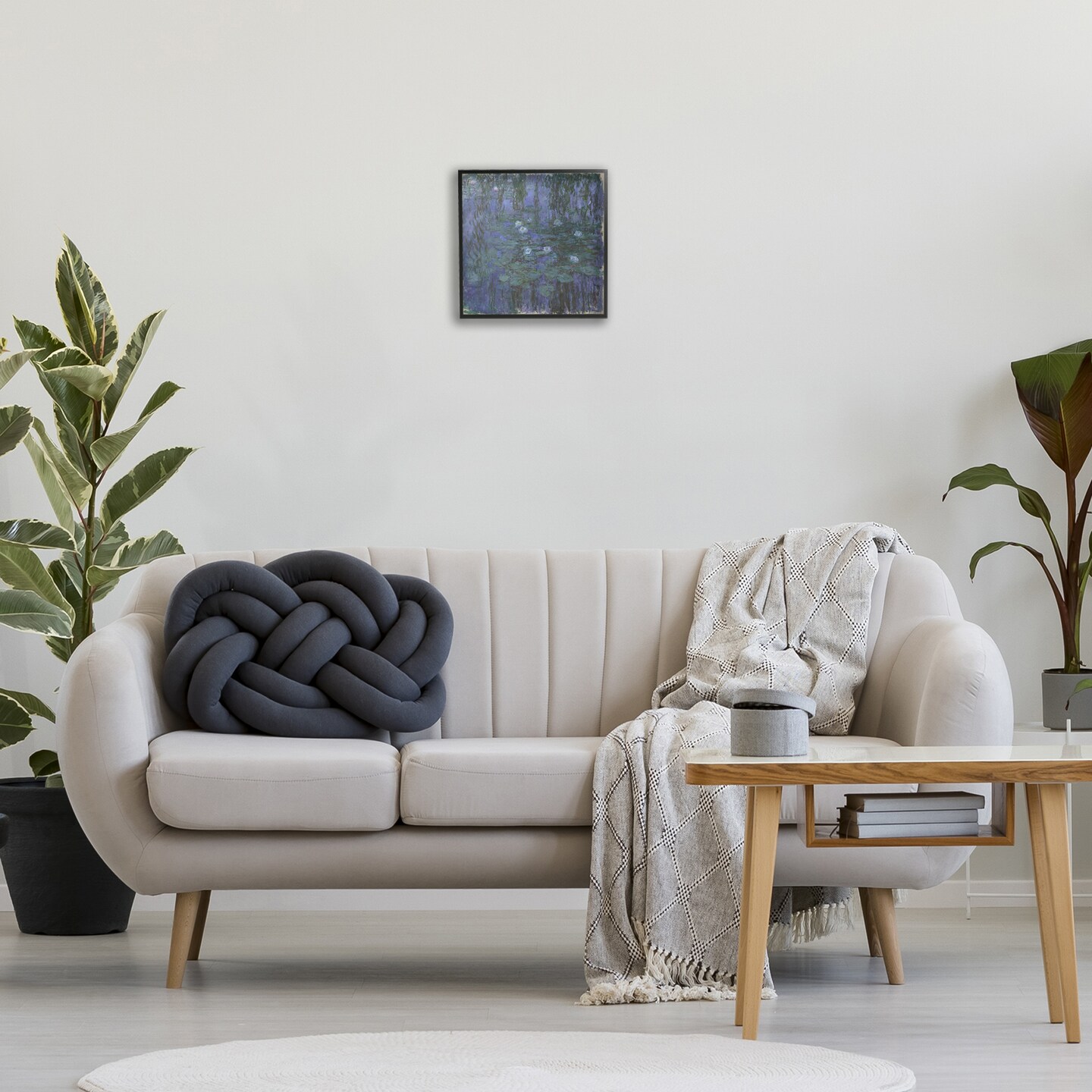 Stupell Industries Classic Monet Blue Water Lilies Framed Giclee Wall Art Design by one1000paintings