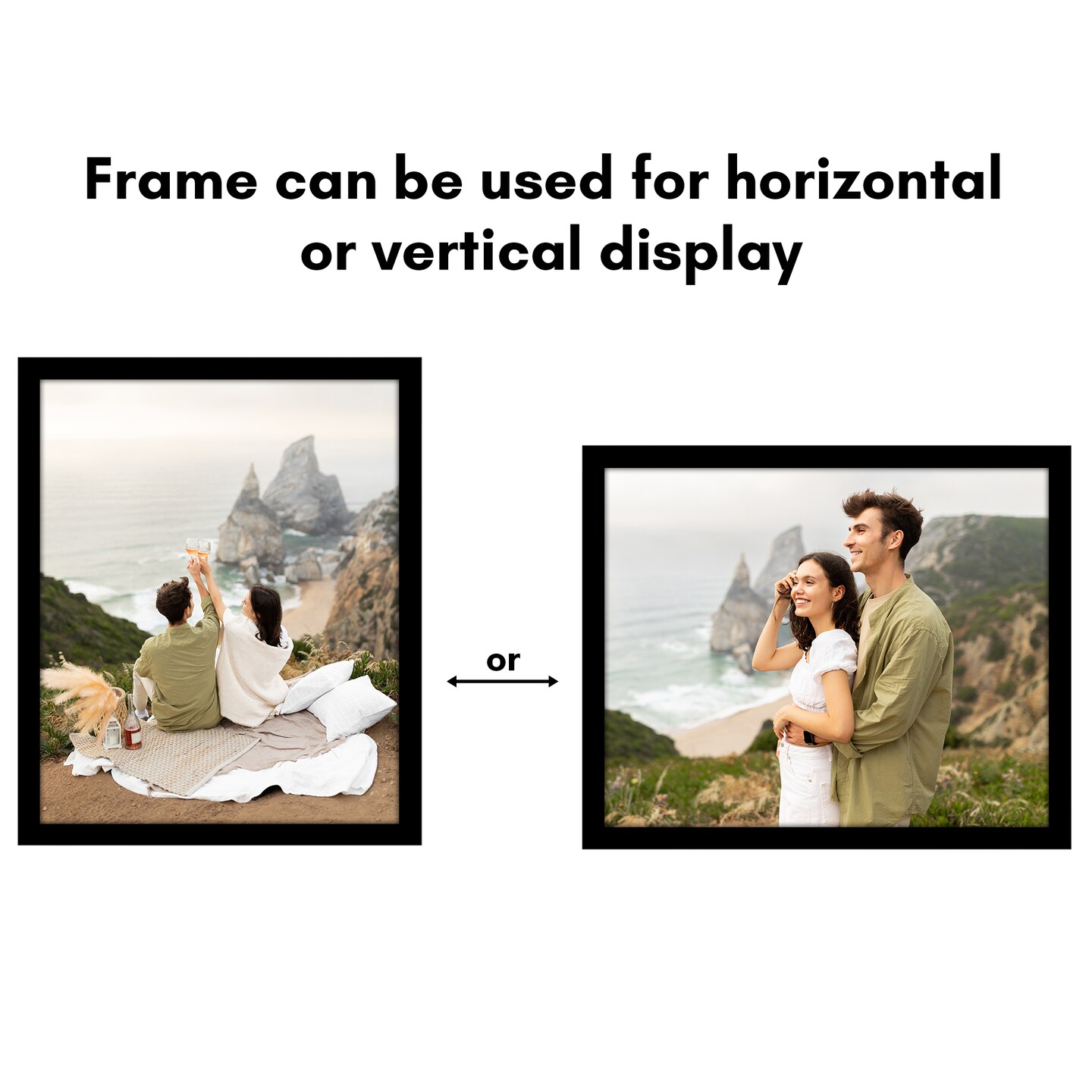 Americanflat Gallery Poster Frame - Wooden Picture Frame for Wall Art - Plexiglass Cover - Hanging Hardware for Horizontal or Vertical Display