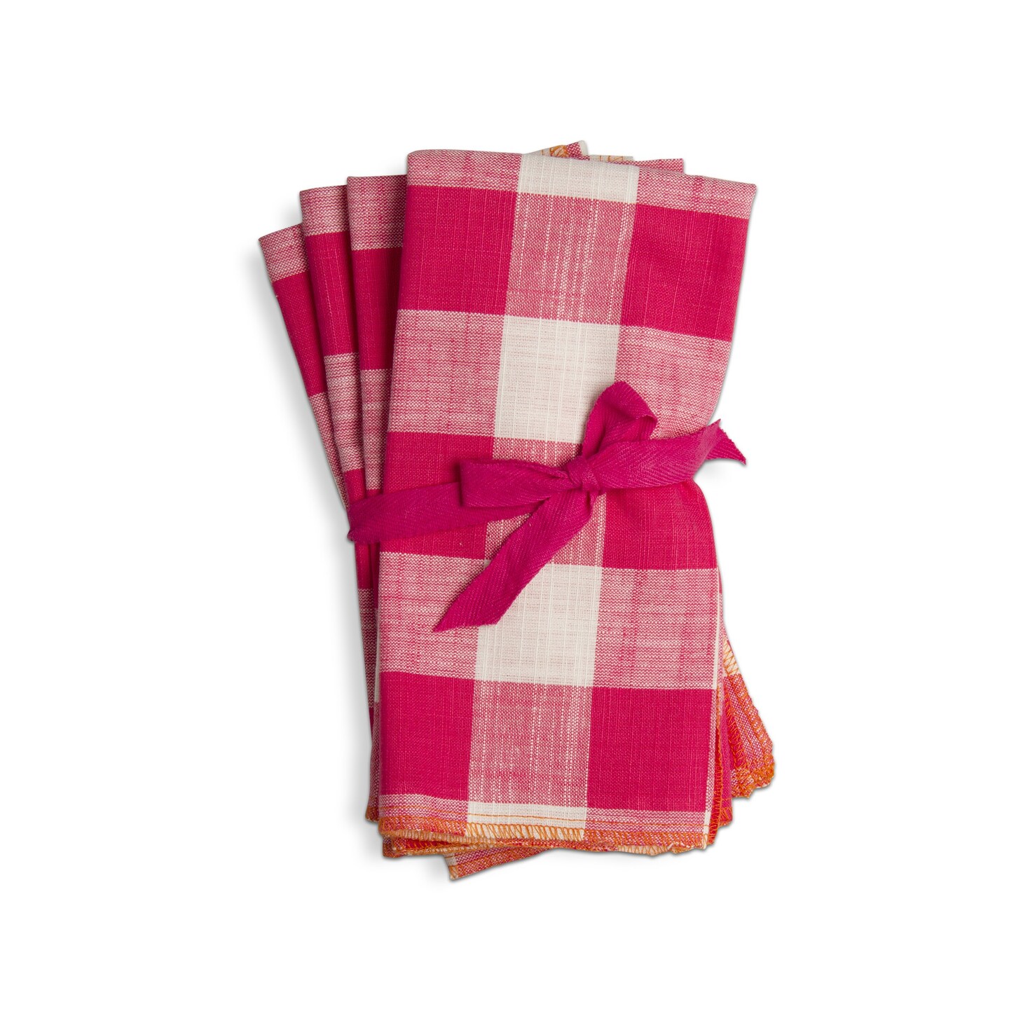 Gingham Napkins Set Of 4 Cotton Plaid Design For Home Table Decor