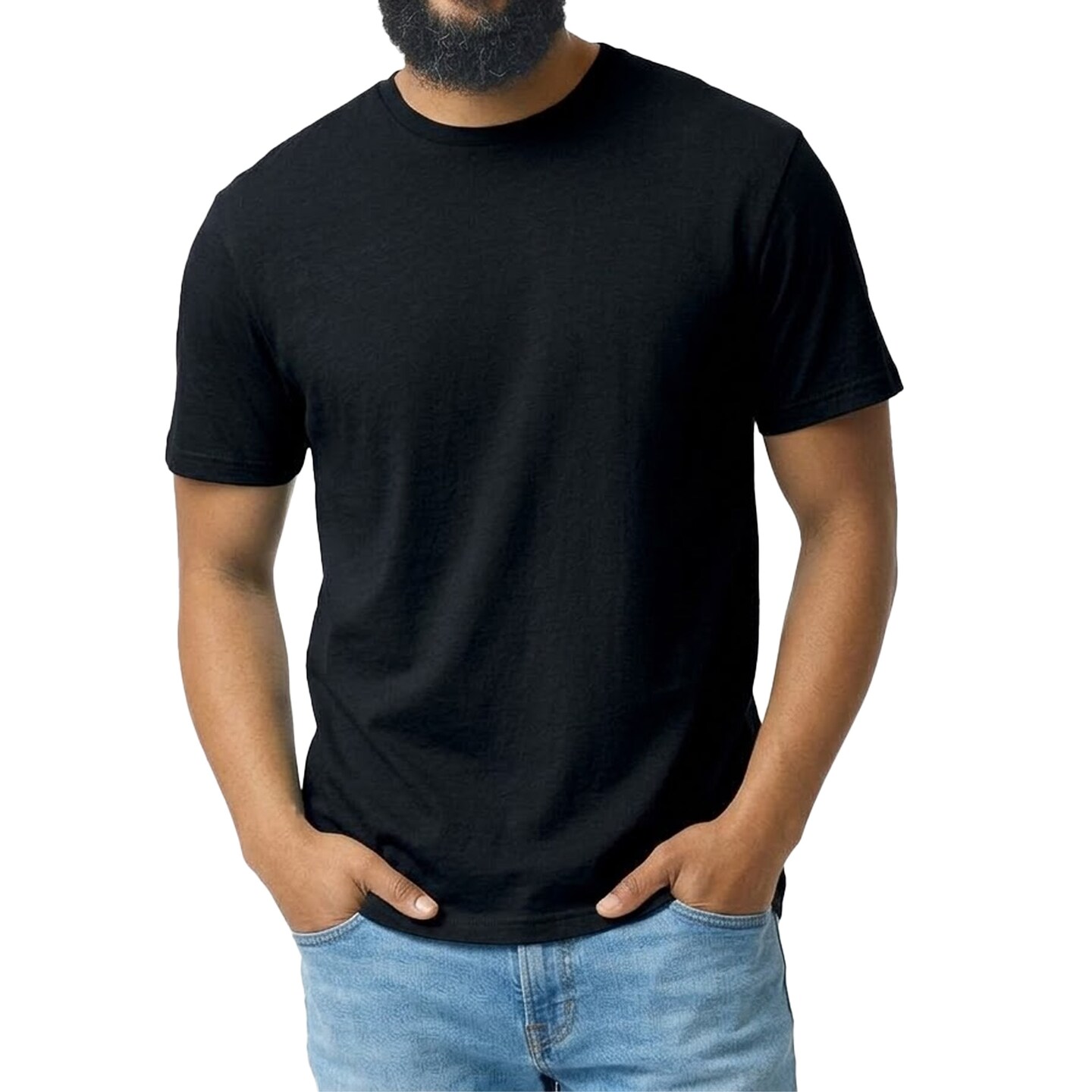 Gildan Softstyle CVC Blank Crewneck Cricut T-Shirt, Black DIY Multipack Shirt