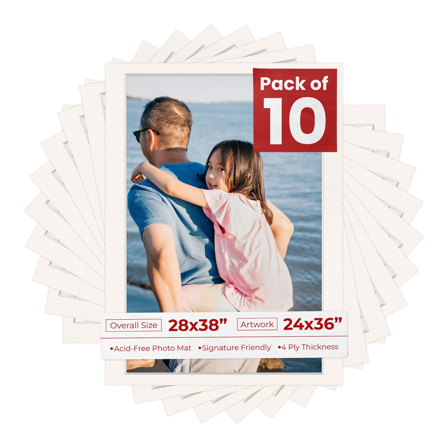 Silver Mist Mat Board for 28x38 Frames - Fits 24x36 Photos, Color ...