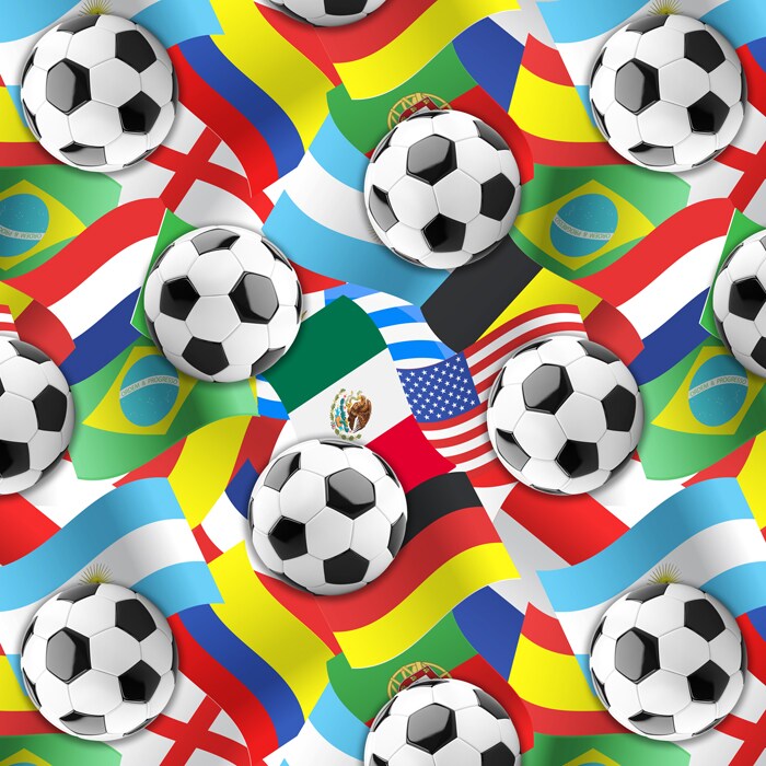 International Soccer Silky Premium Fleece Fabric | By the Yard
