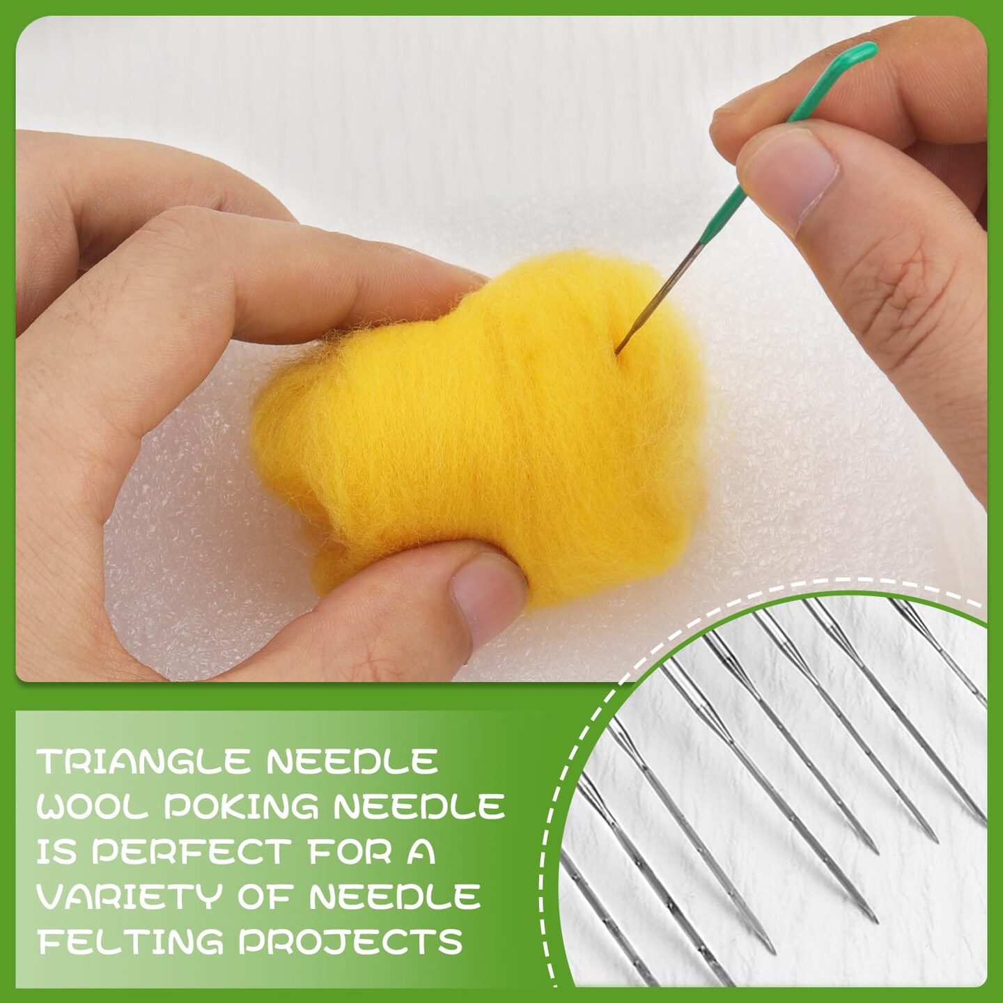 Mayboos 35 Pcs Needle Felting Needles,Wool Felting Supplies with 4 Types Star,Twisted,Cone,Triangular Felting Needles Color Coded Wool Felting Needles Tool Kit with Needle Box