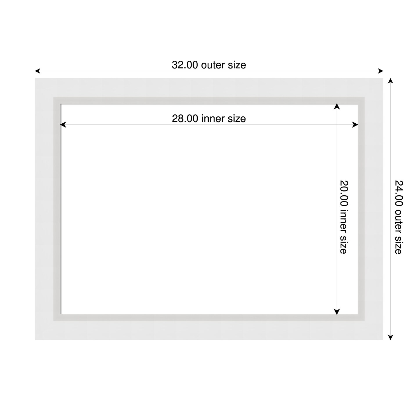 Blanco White Framed Dry Erase Magnetic Board
