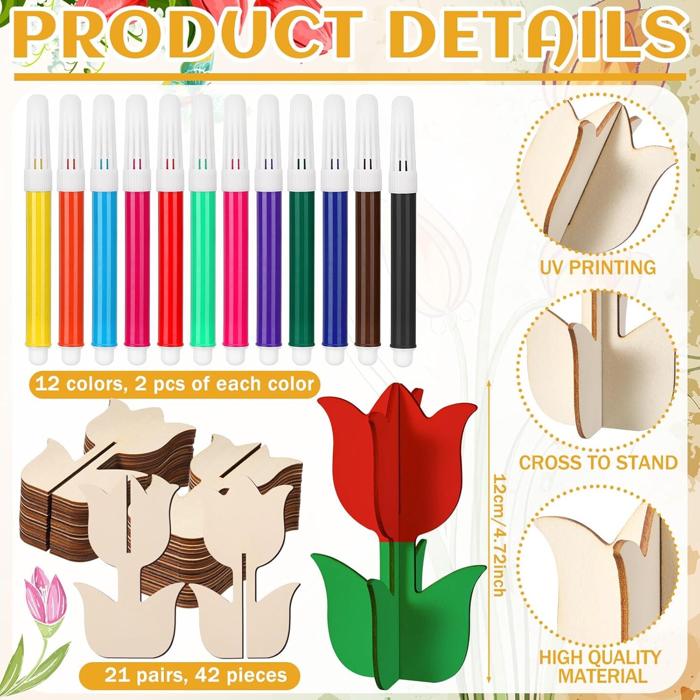 52 Pcs Mothers Day DIY Spring Crafts Set