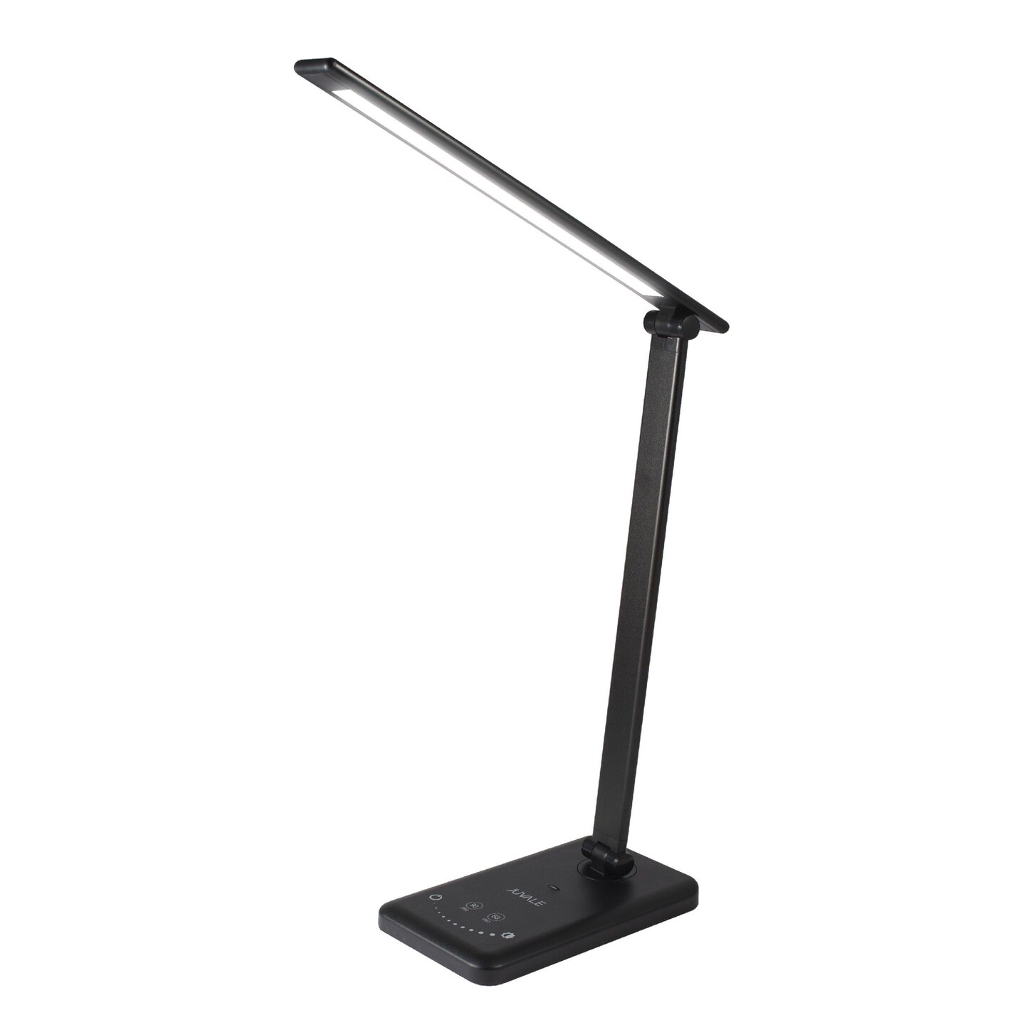 Black Rechargeable Dimmable LED Desk Lamp, Table Desklamp Light for Home Office, Bedroom Reading, USB Charging Port 2000mAh, 5 Colors, 5 Brightness