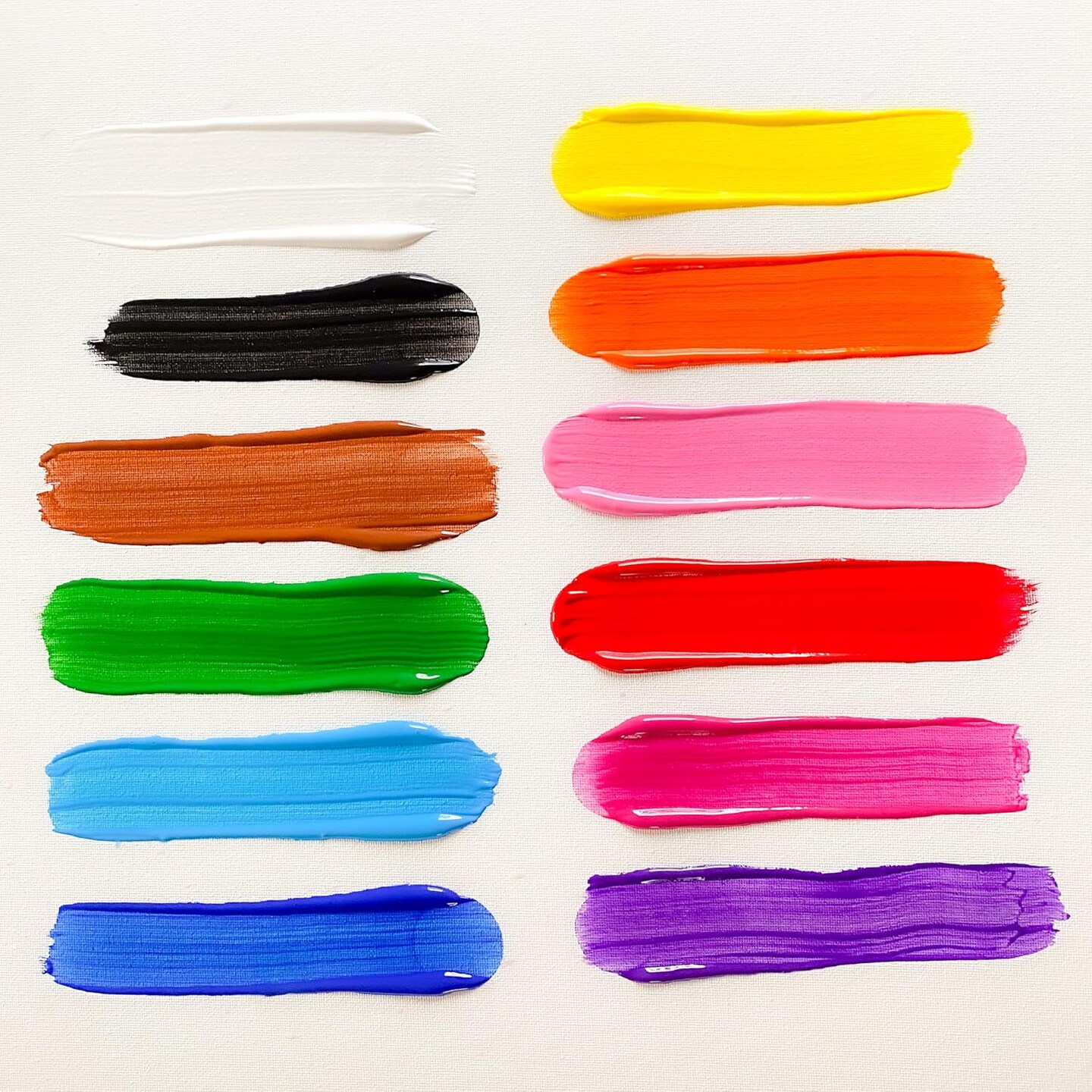 12-Color Washable Tempera Paint Set, 8 oz Bottles – Non-Toxic, Made in USA for Arts & Crafts