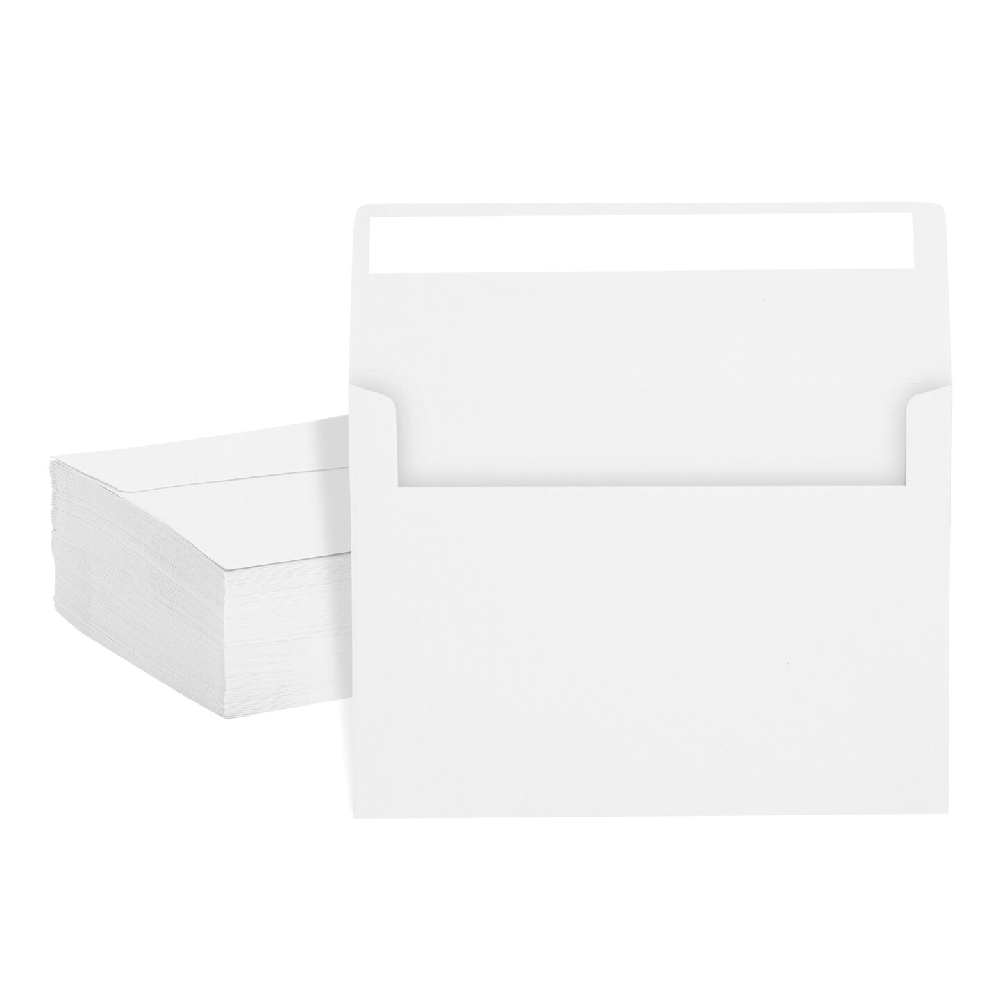 200-Pack White Envelopes with Square Flap and Peel and Press Closure for For Birthday, Wedding, and Anniversary Party Invitations, Greeting Cards, Thank You Notes (7 x 5 x 0.1 Inches)