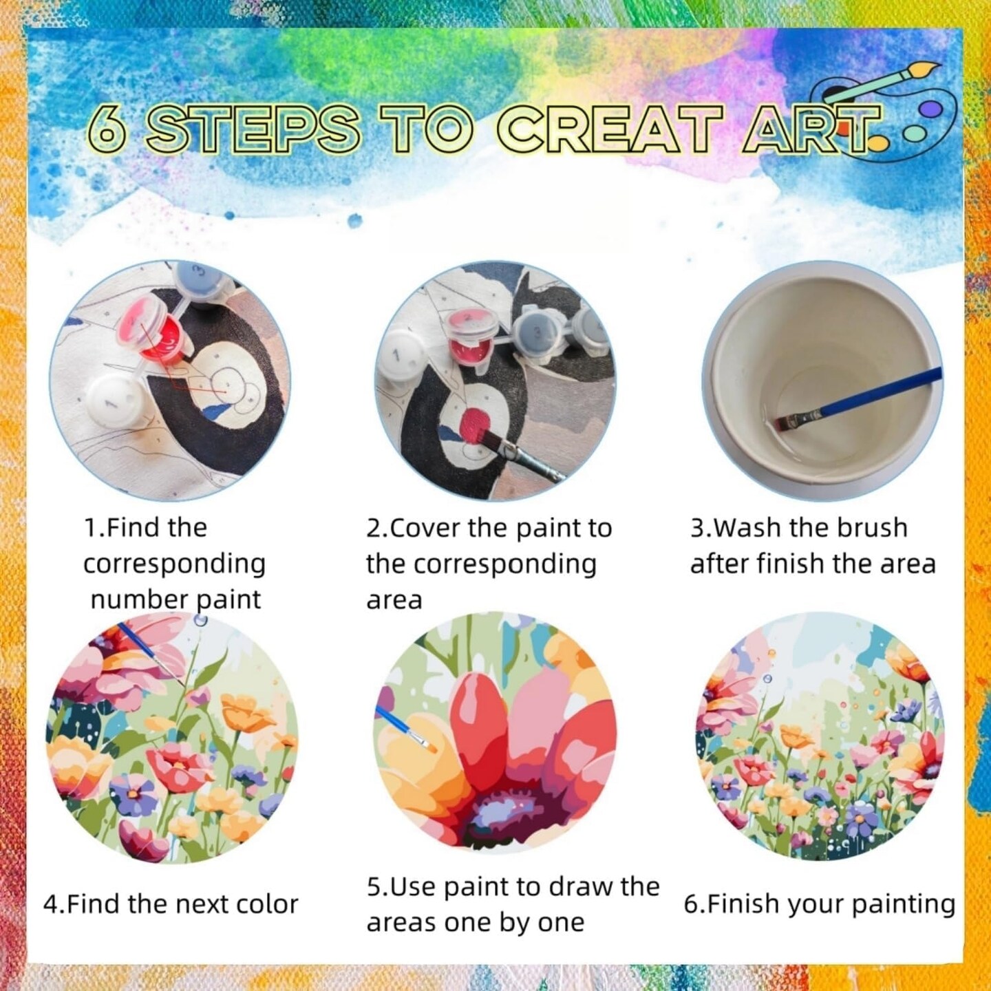 Paint by Numbers Kit for Adults Crafts,Beginners Paint by Number Butterfly, DIY Artwork on Canvas Acrylic Paint by Numbers Kits