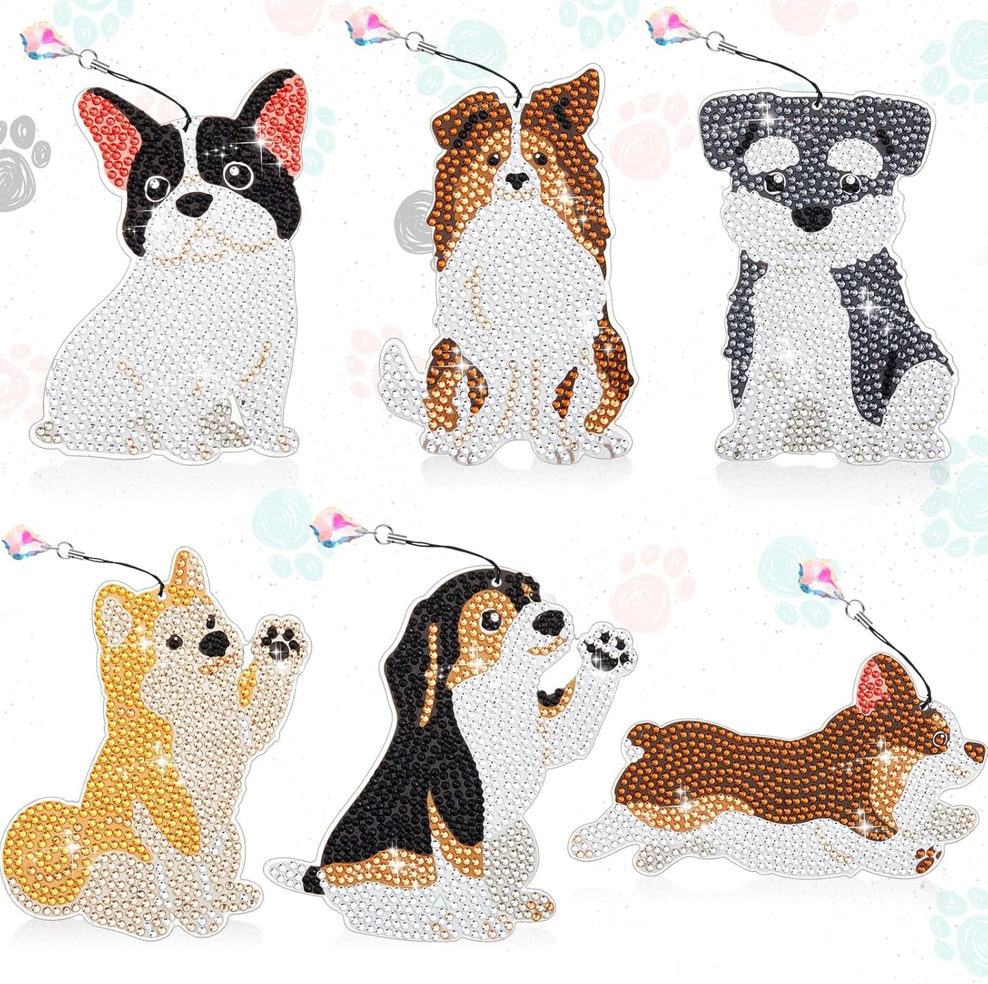 Diamond Art Kit for Adults – Crystal Puppy Bookmark, DIY Craft Gift for Pet Lovers