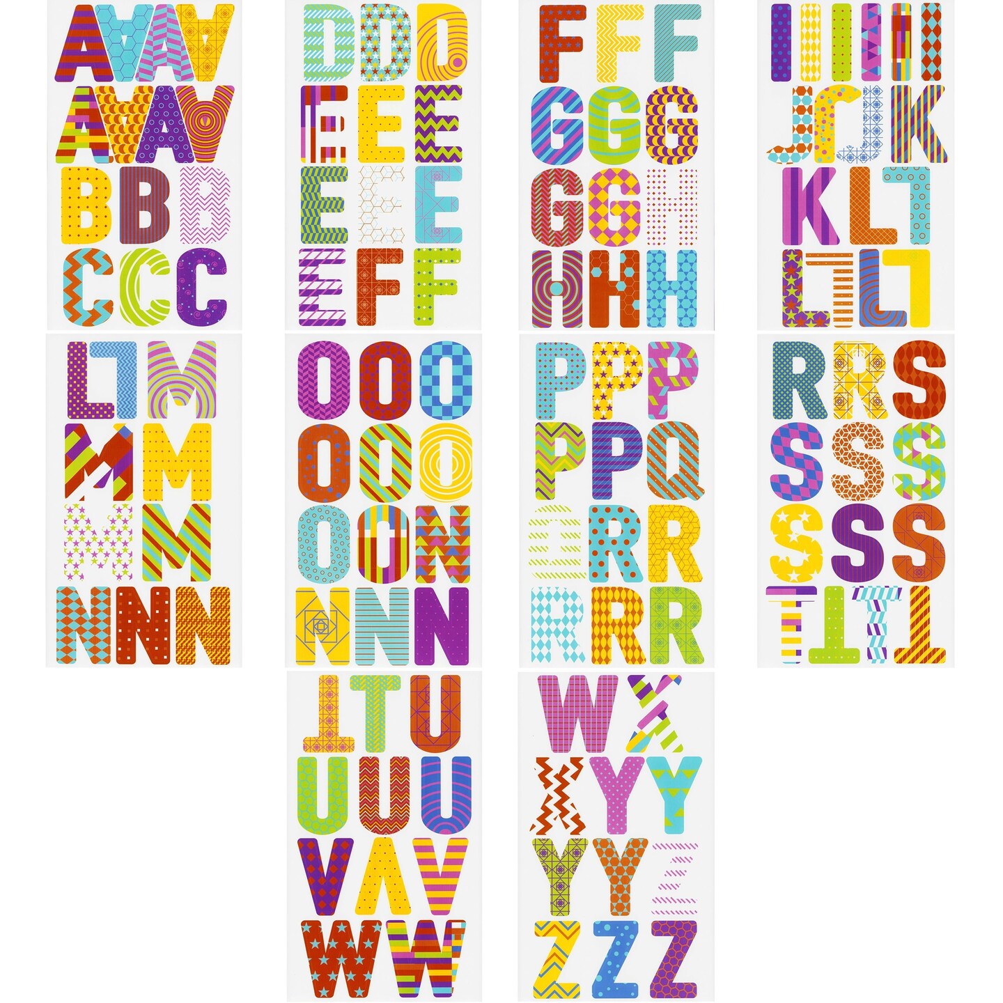 333-Pieces Letter Stickers Large 2.5 Inches, Uppercase Alphabet Stickers for Crafts, Peel and Stick A-Z Letters for Scrapbooking, DIY Arts and Crafts, Classroom Art