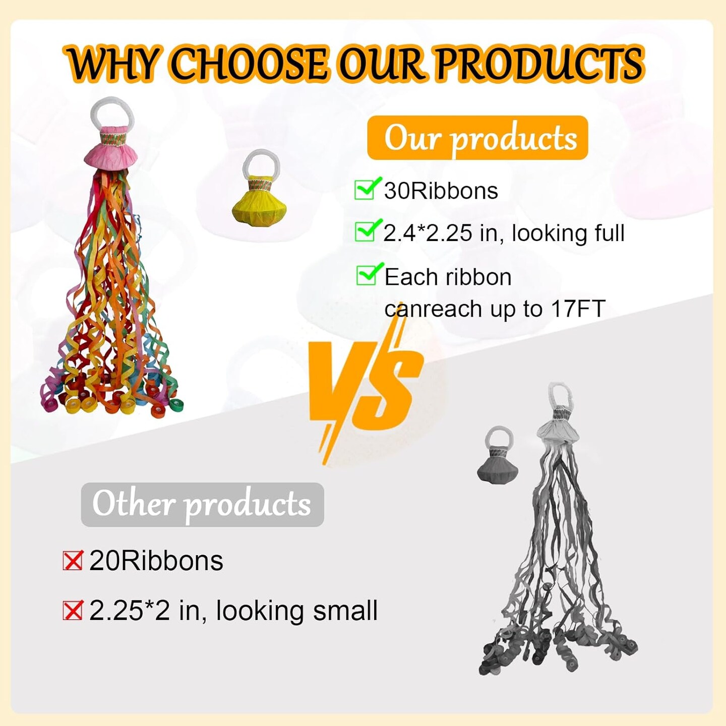 12PCS Hand-Throw Streamer Poppers – 6-Color No-Mess Party Poppers