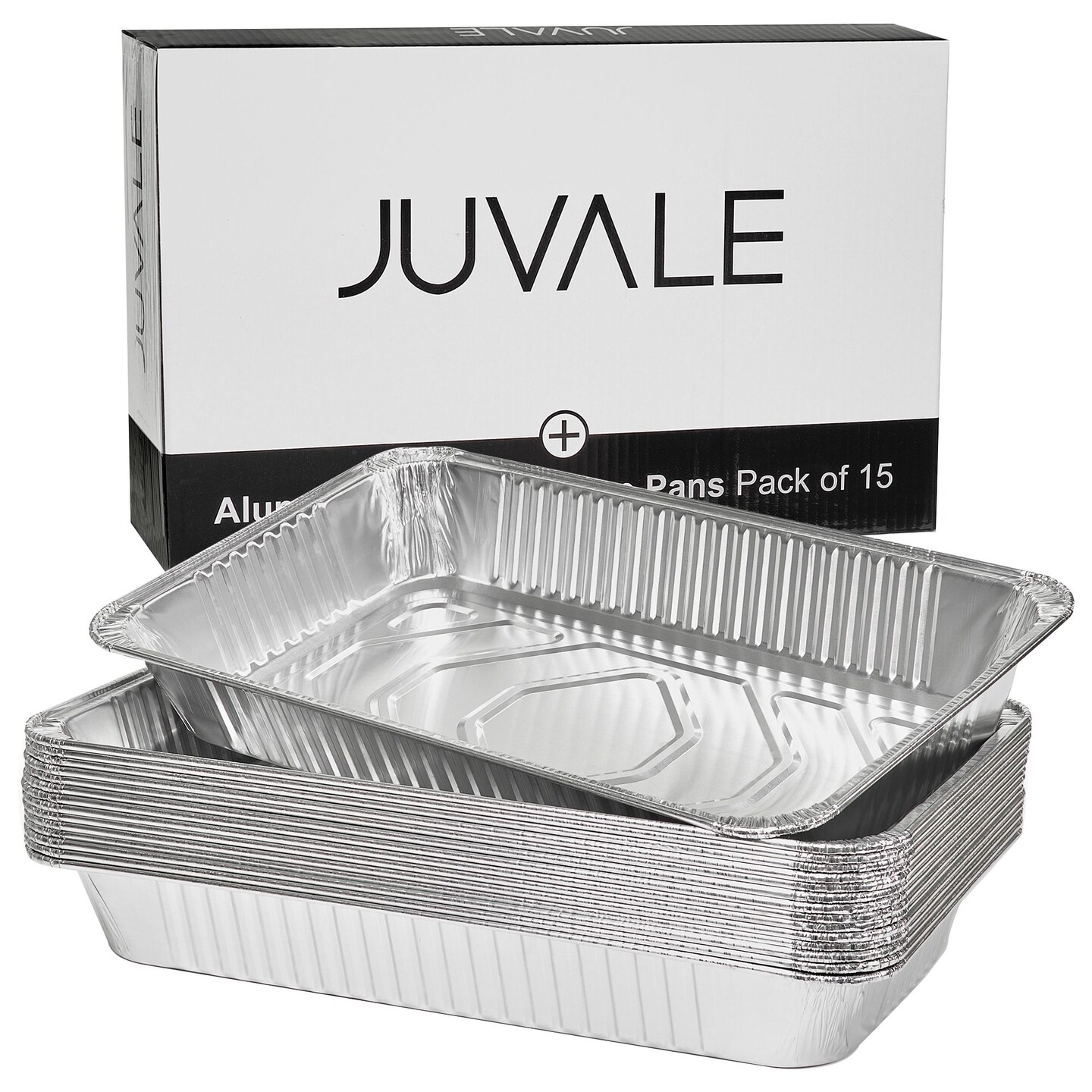 15 Pack Aluminum Foil Pans 21 x 13, Full Size Trays for Steam Table, Food, Grills, Baking, BBQ