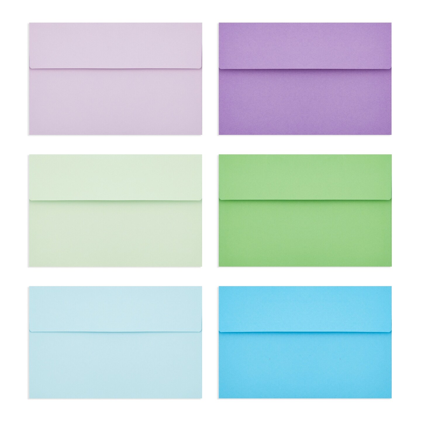 A9 Invitation Envelopes for Weddings, Baby Shower, Birthday Party, 15 Colors (90 Pack)