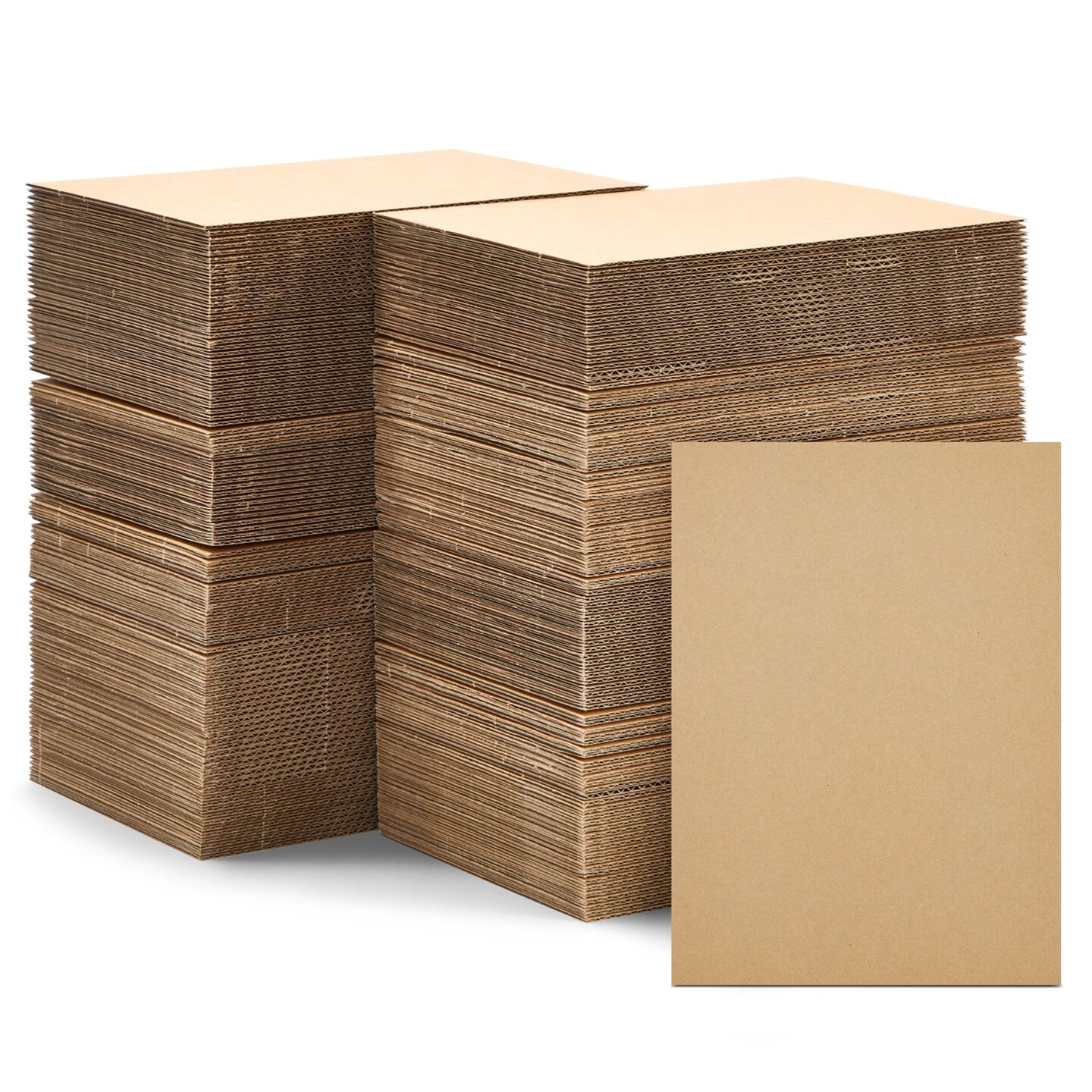 200 Pack 5x7 Corrugated Cardboard Sheets for Mailers, Flat Packaging Inserts for Shipping, Mailing, Crafts, 2mm Thick