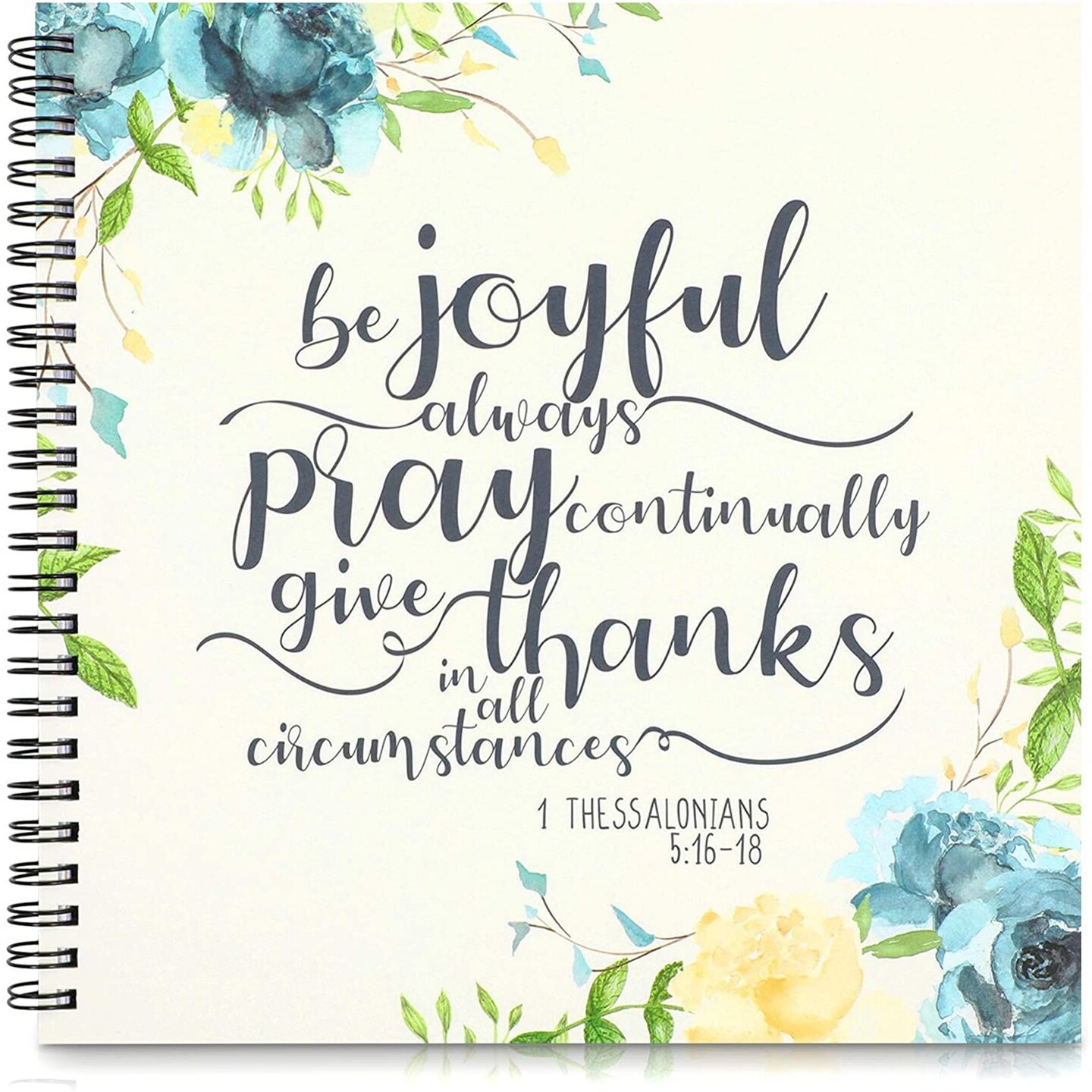 Faithful Finds Spiral Bound Prayer Notebook, Christian Devotional Bible Journal for Women, 60 Sheets/120 Pages (8.8 x 8.5 In) - Daily Prayer Journal for Woman - Spiral Prayers Journals