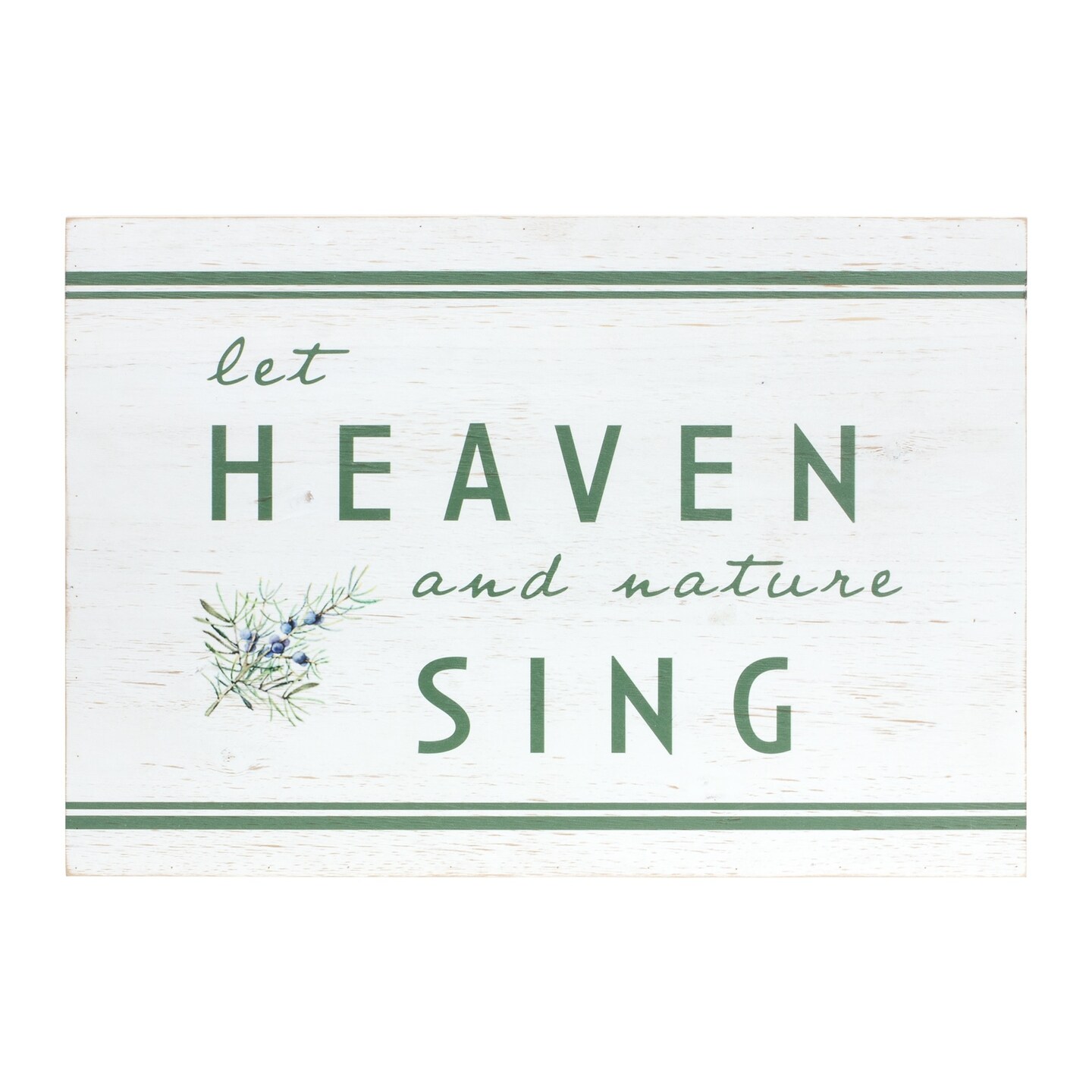 Melrose 20&#x22; &#x22;Let Heaven and Nature Sing&#x22; Christmas Wall Sign