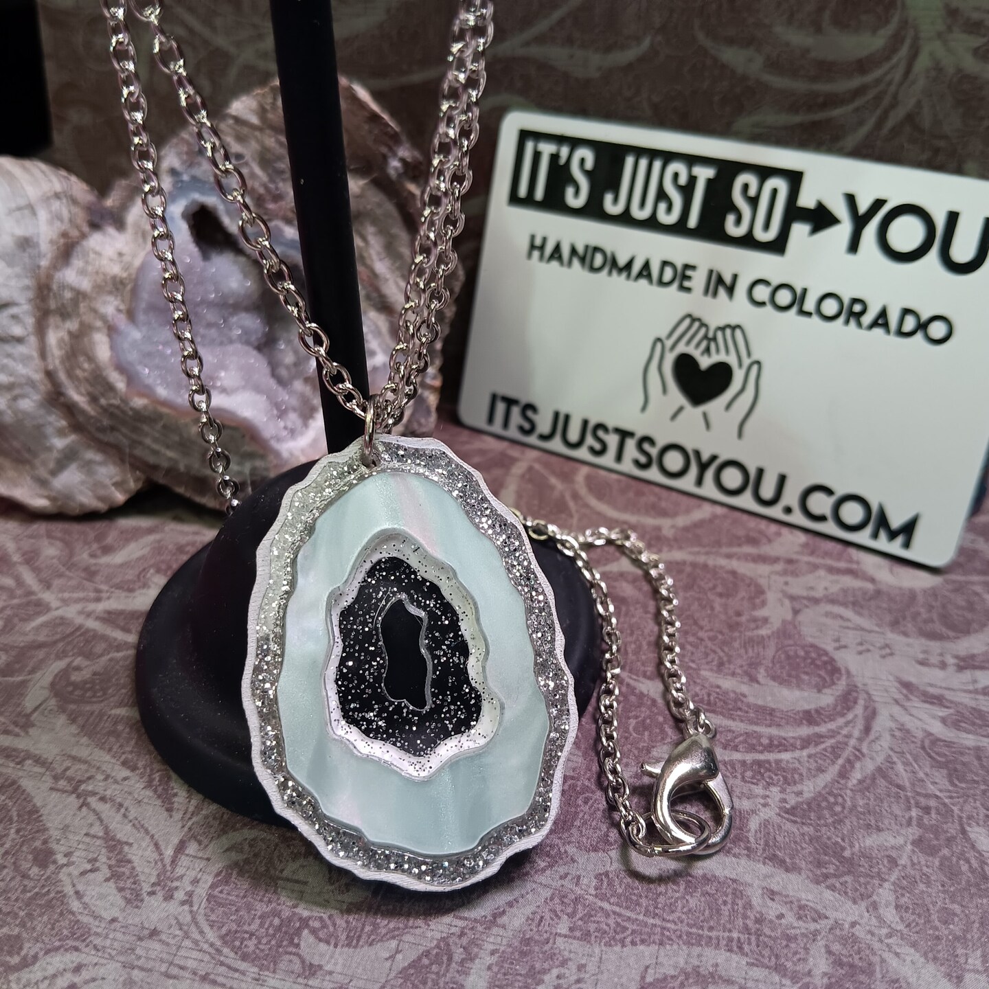 Geode Triangle Jewelry Set orders