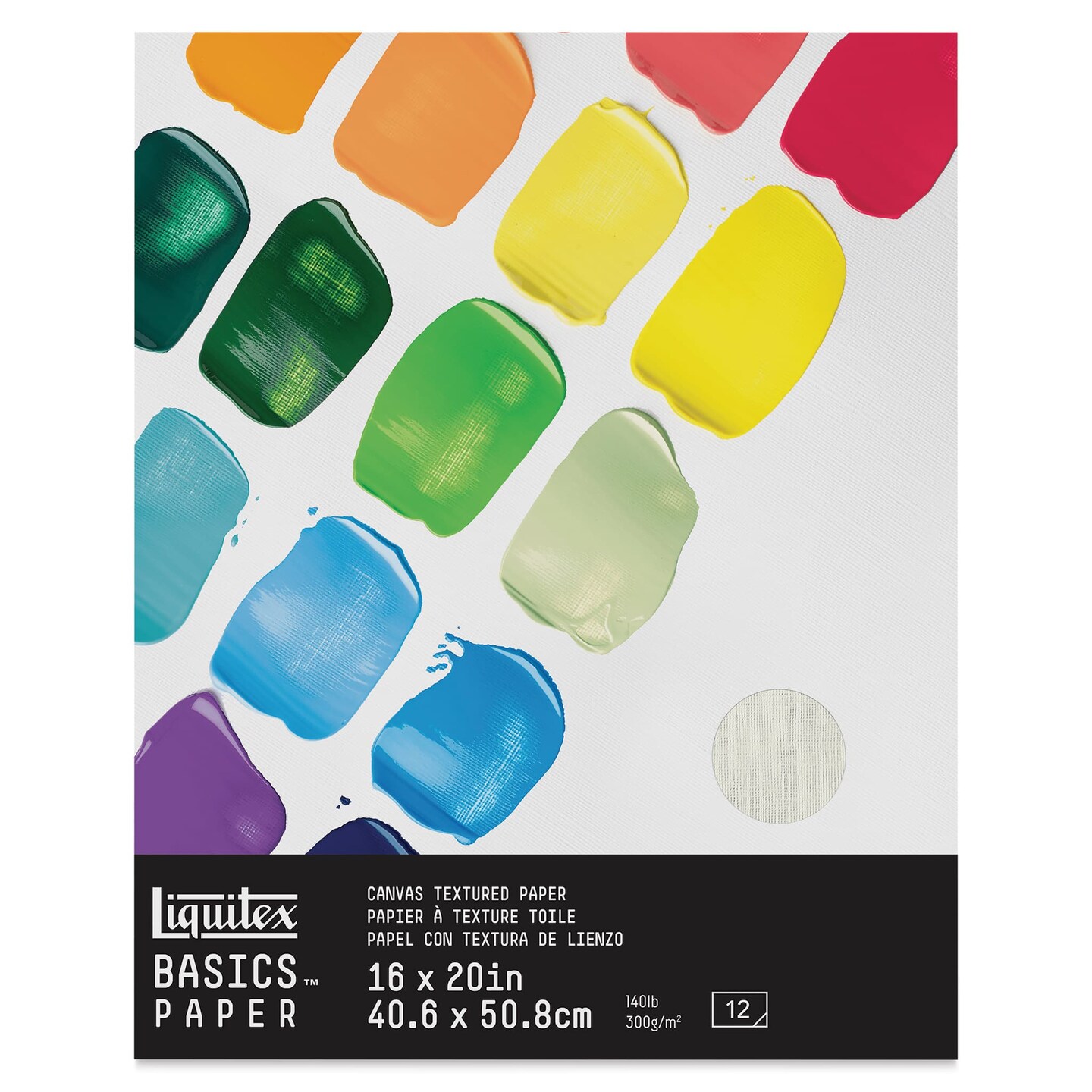 Liquitex Basics Canvas Textured Paper Pad - 16" x 20", 12 Sheets