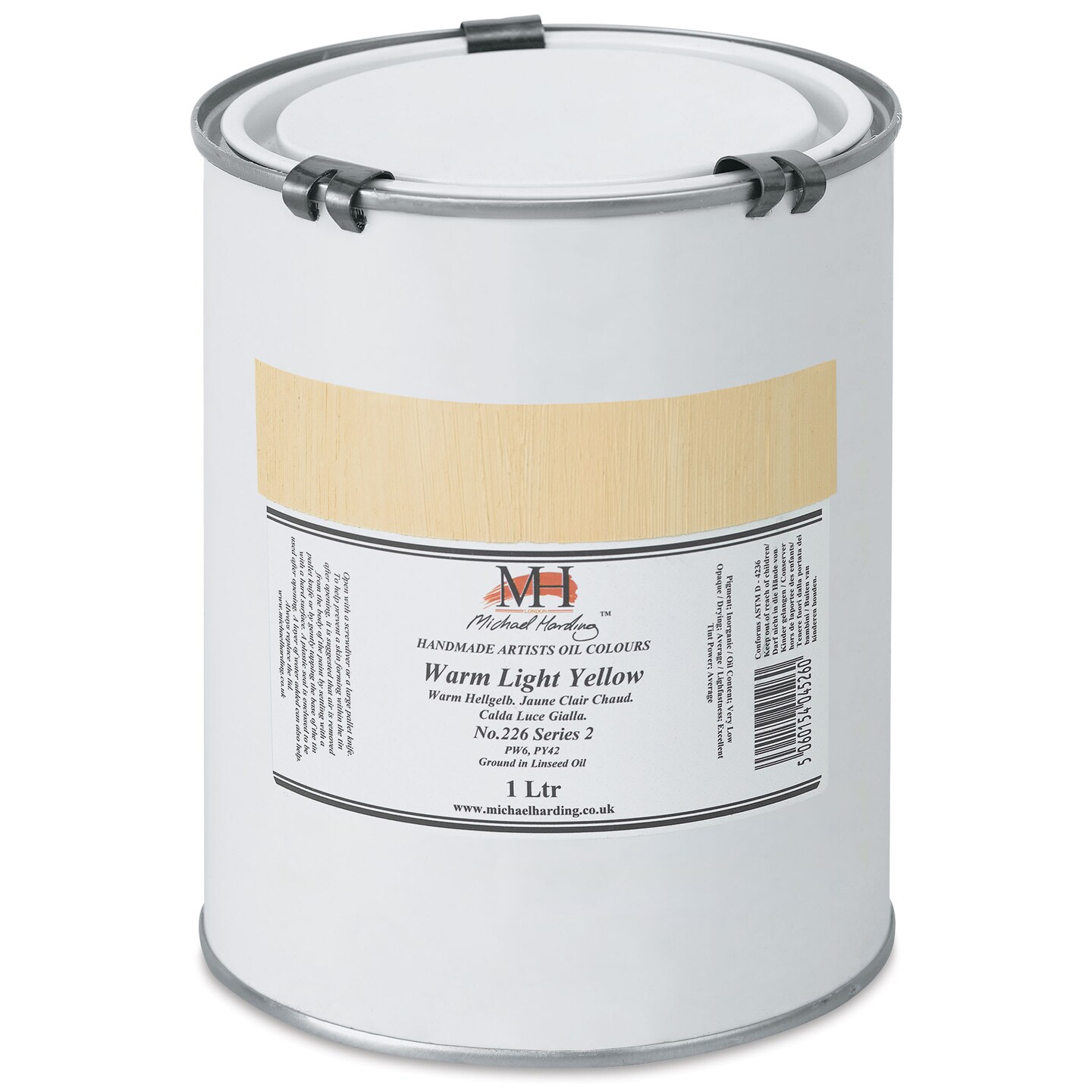 Michael Harding Artists Oil Color - Warm Light Yellow, 1 Liter
