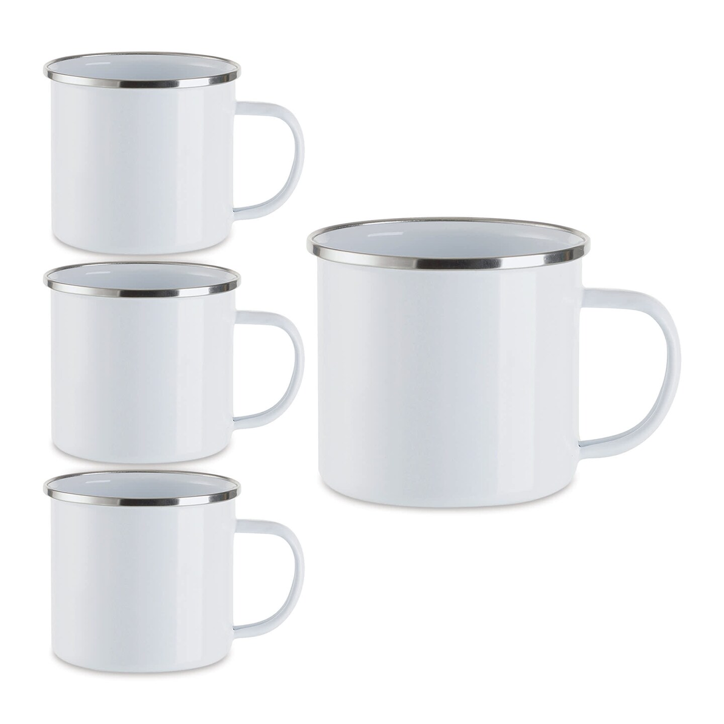 Craft Express Sublimation Printing Enamel Mug - 17 oz, Set of 4